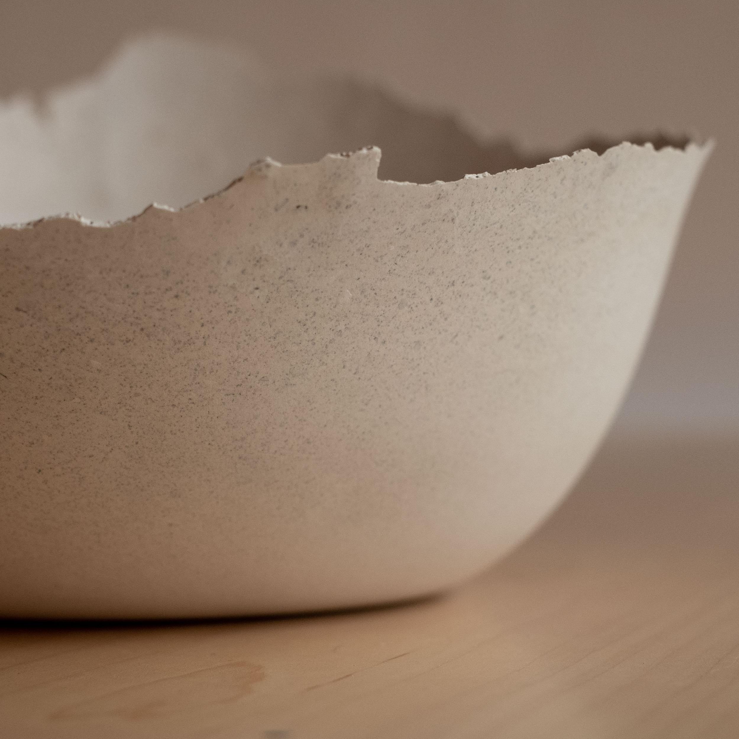 Handmade Cast Concrete Bowl in Grey by UMÉ Studio For Sale 8