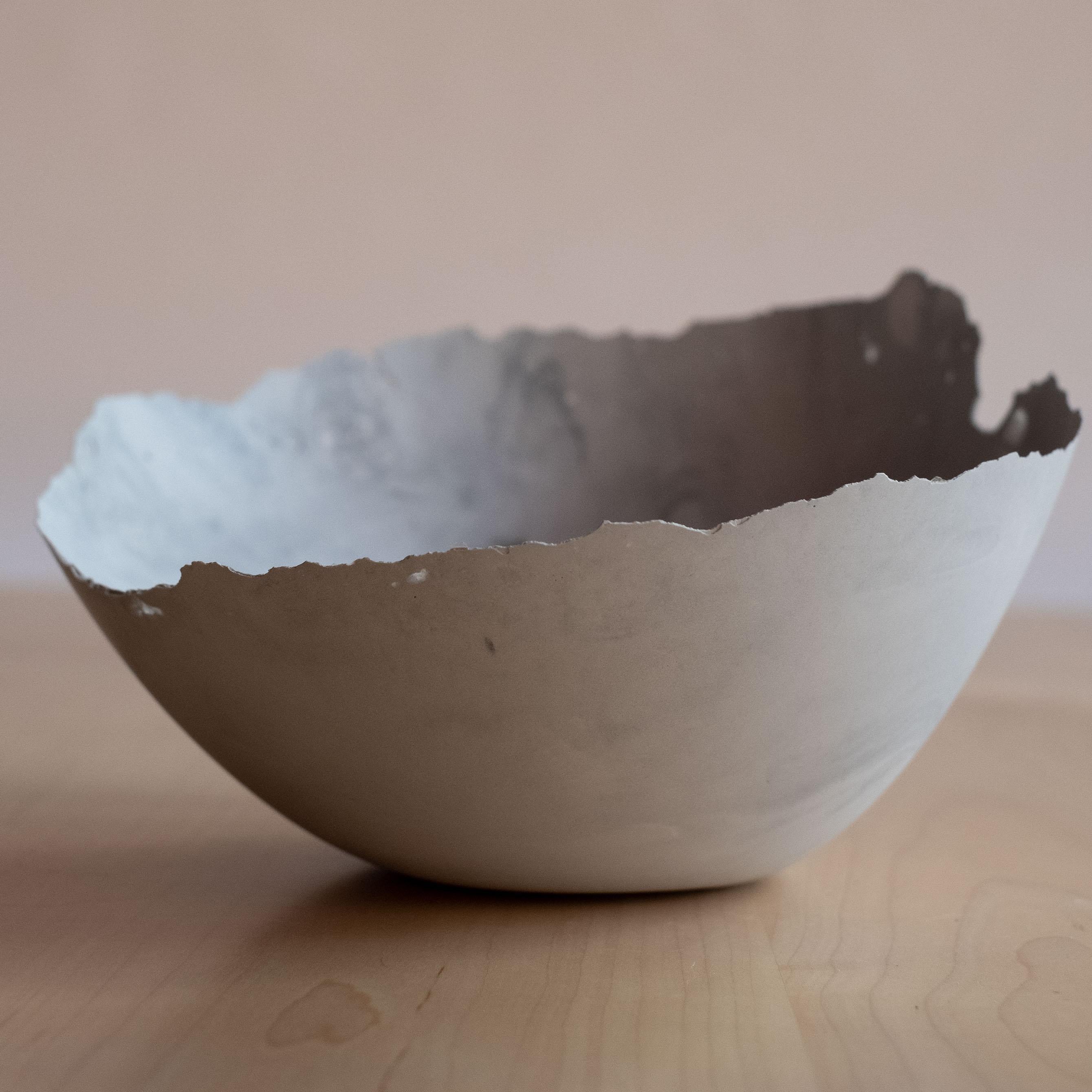 Handmade Cast Concrete Bowl in Grey by UME Studio For Sale 8