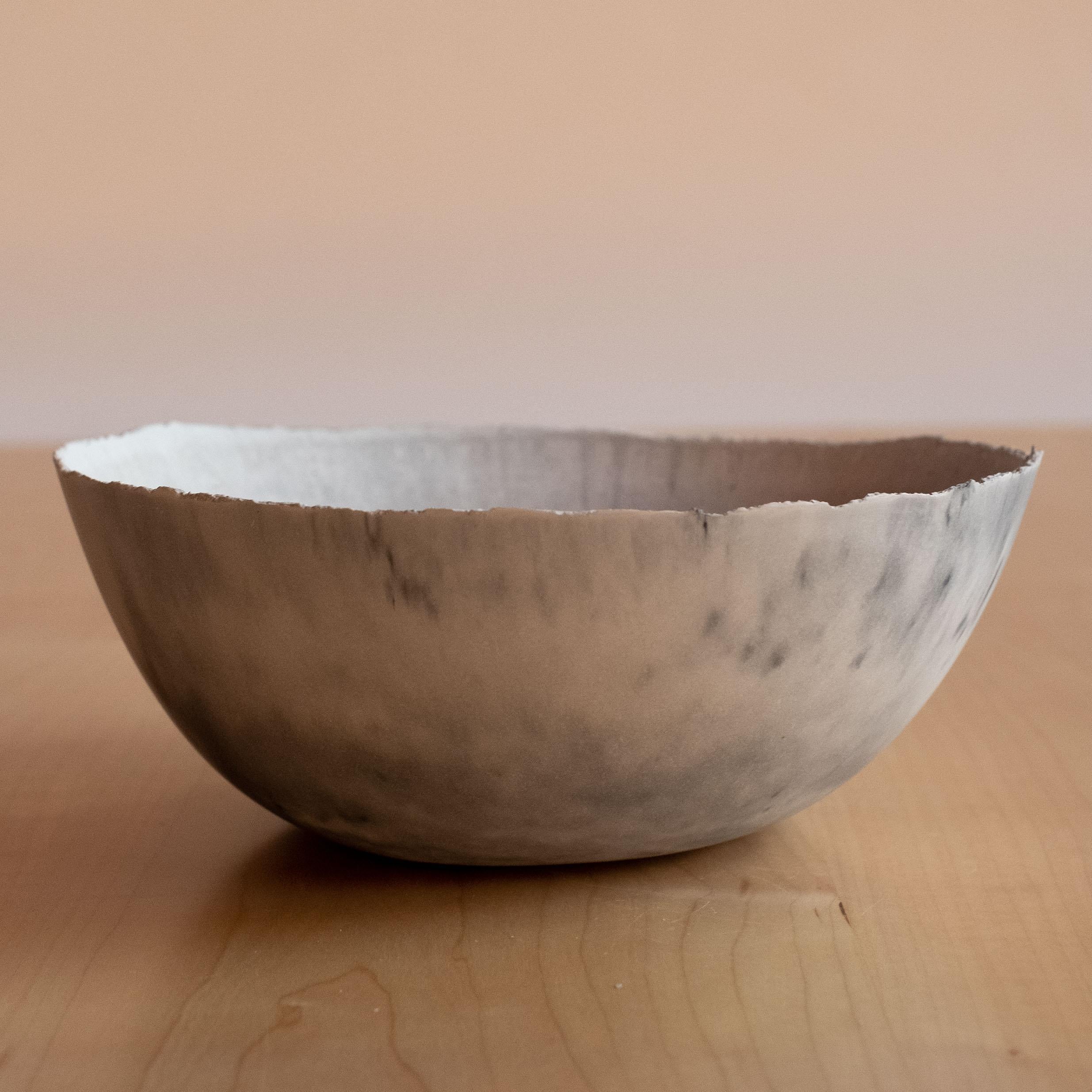 Handmade Cast Concrete Bowl in Grey by UME Studio For Sale 8