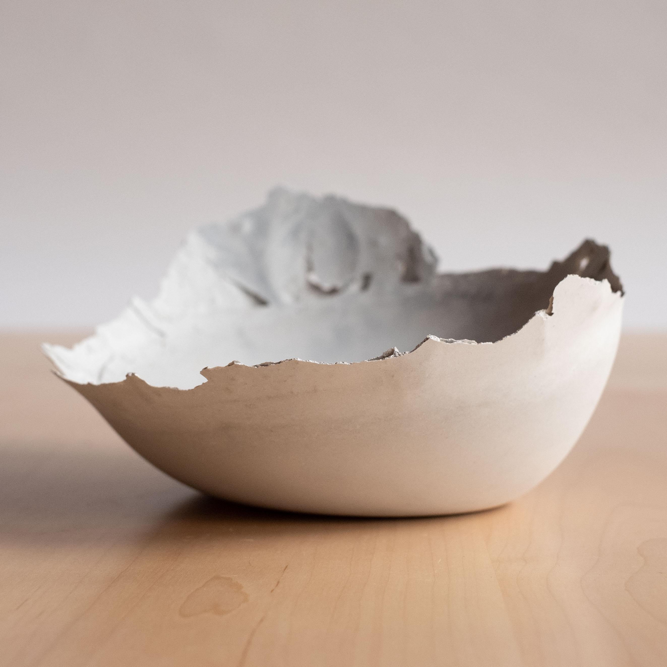 Handmade Cast Concrete Bowl in Grey by UME Studio For Sale 8