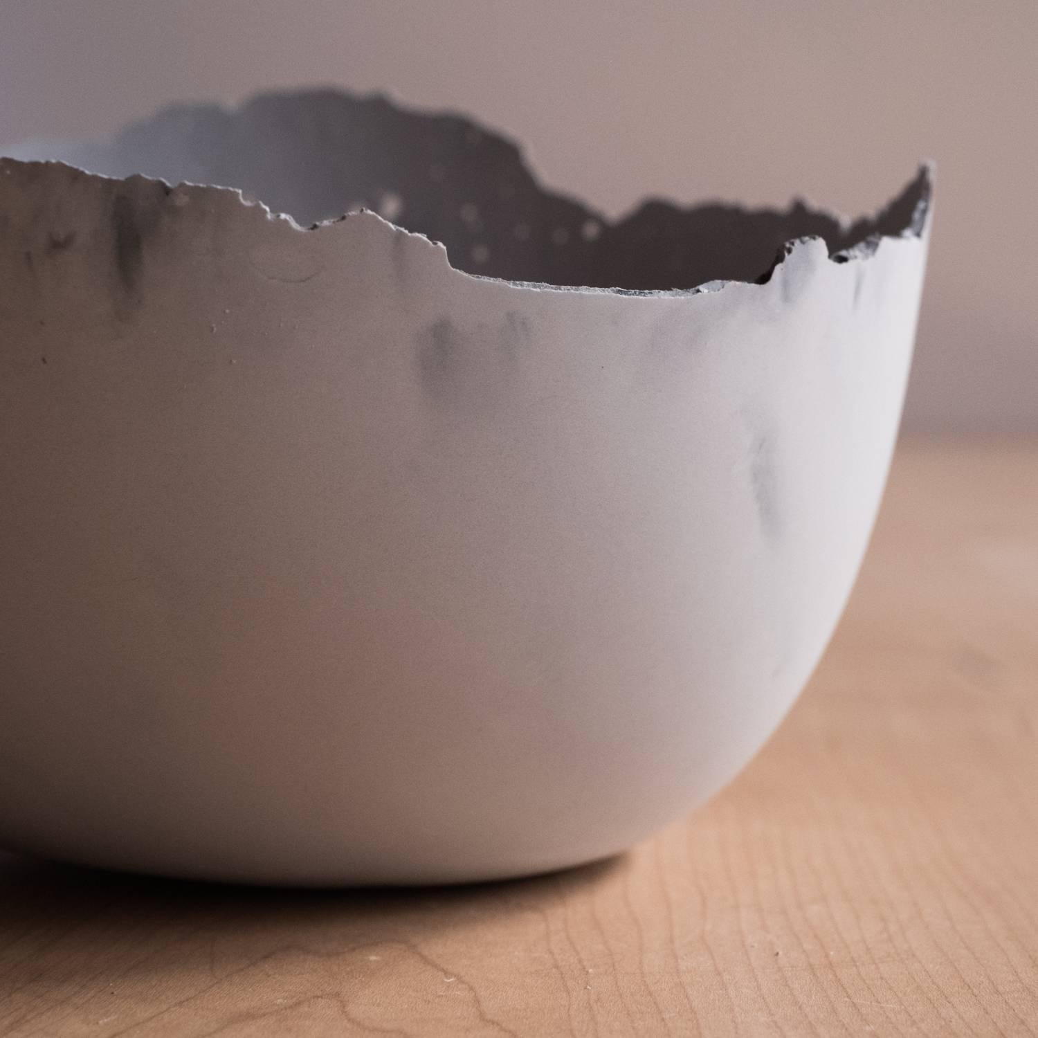 Handmade Cast Concrete Bowl in Grey by UMÉ Studio 9