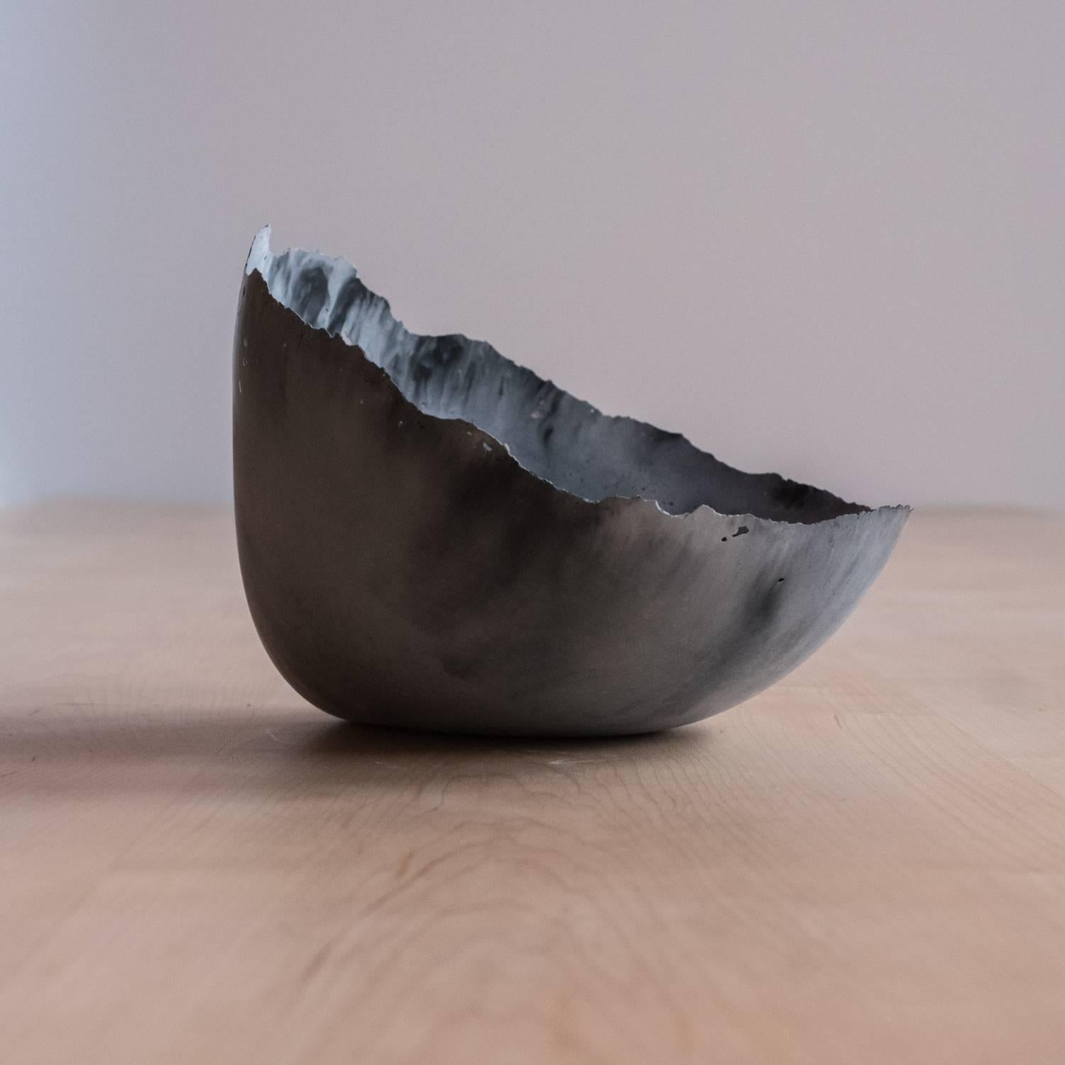 Handmade Cast Concrete Bowl in Grey by UMÉ Studio 9