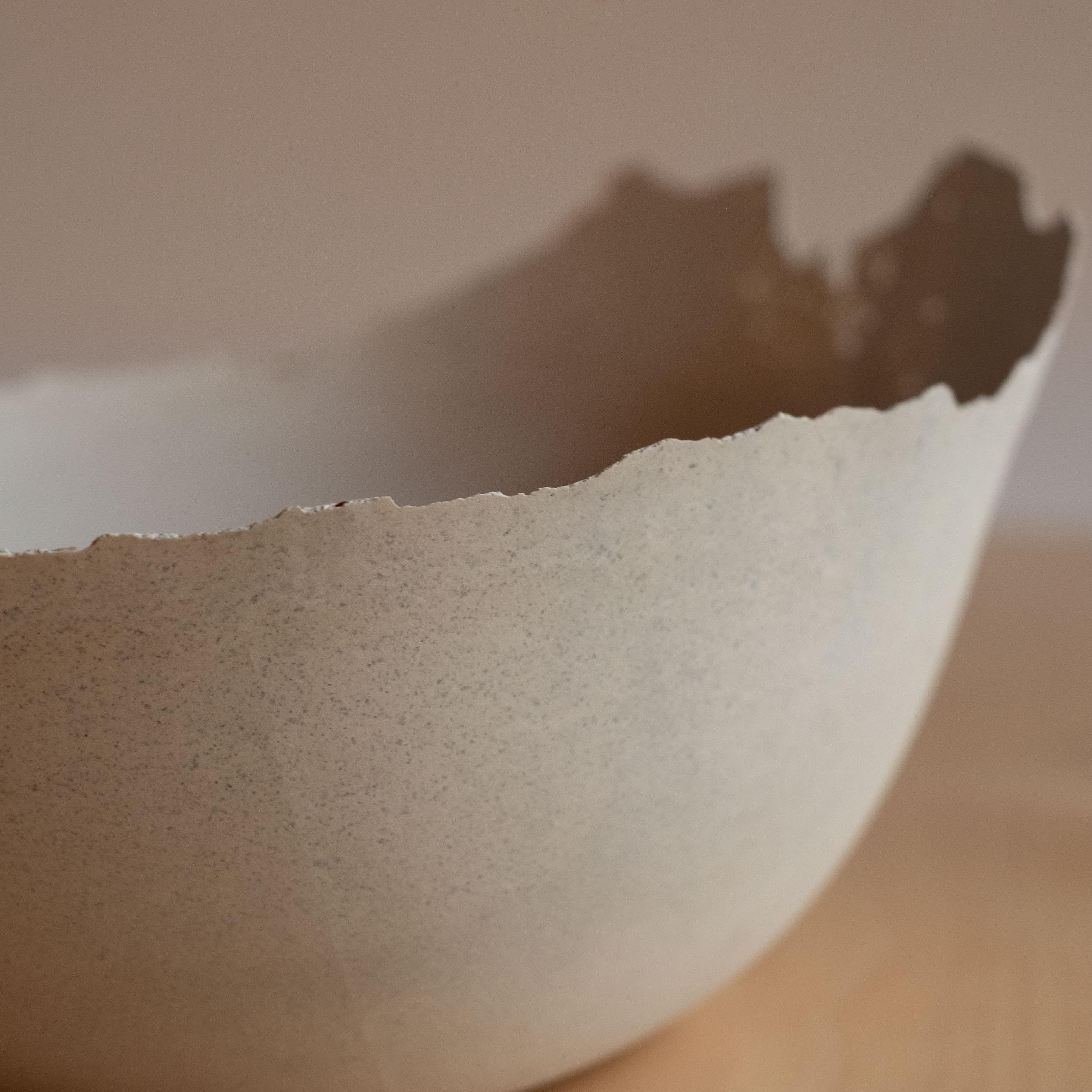 Handmade Cast Concrete Bowl in Grey by UMÉ Studio For Sale 9