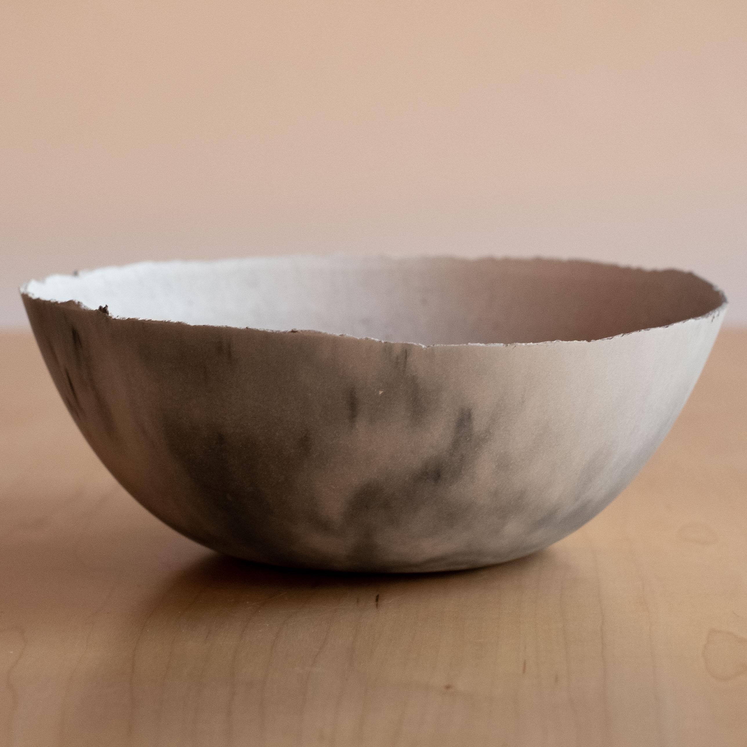 Handmade Cast Concrete Bowl in Grey by UME Studio For Sale 9