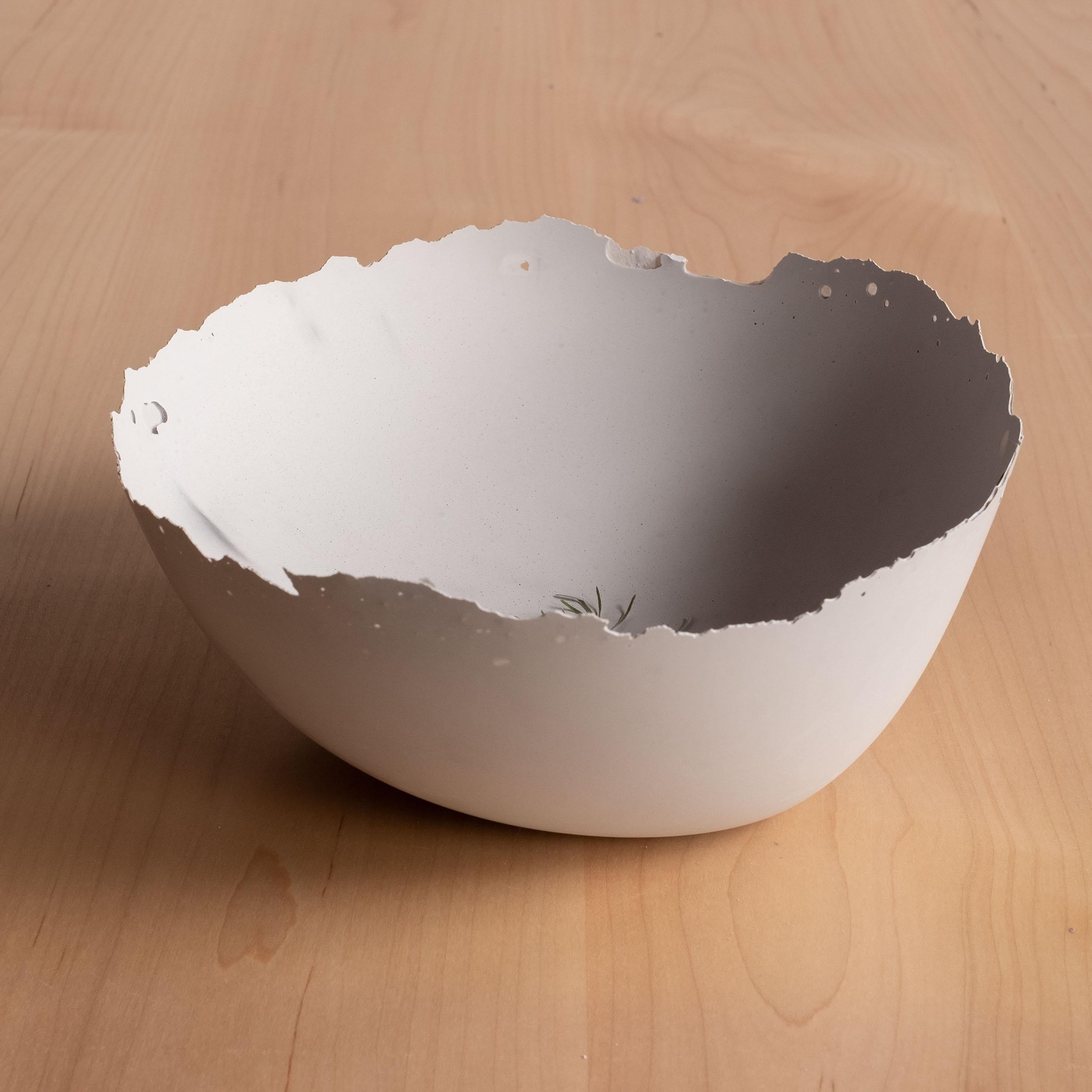 Handmade Cast Concrete Bowl in Grey by UME Studio For Sale 9