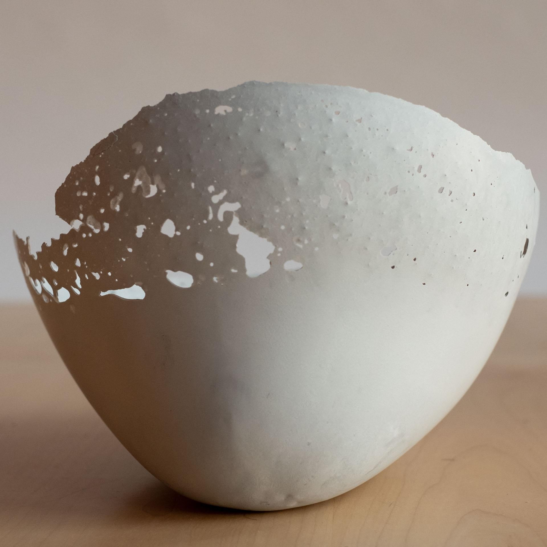 Handmade Cast Concrete Bowl in Grey by UME Studio For Sale 9