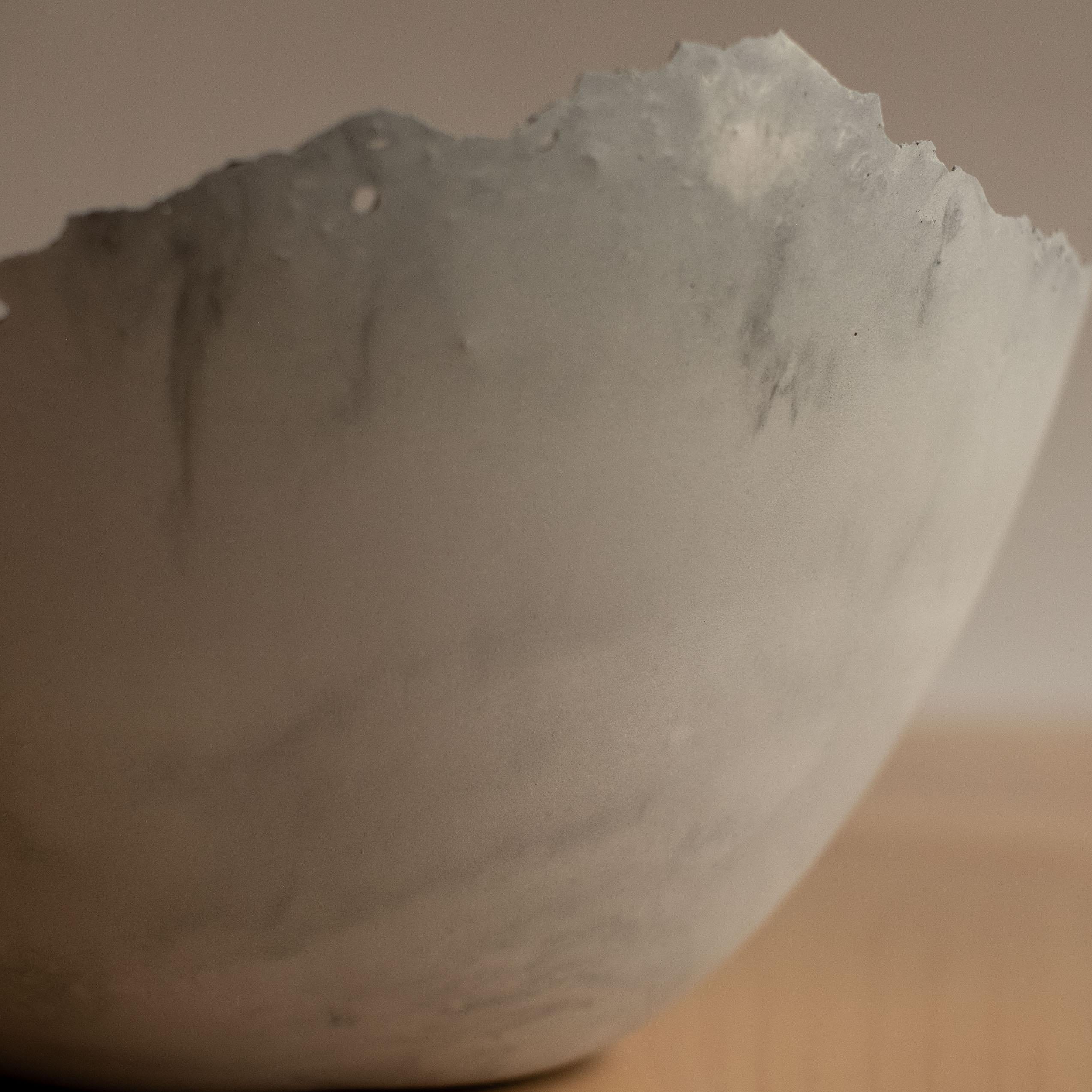 Handmade Cast Concrete Bowl in Grey by UME Studio For Sale 9