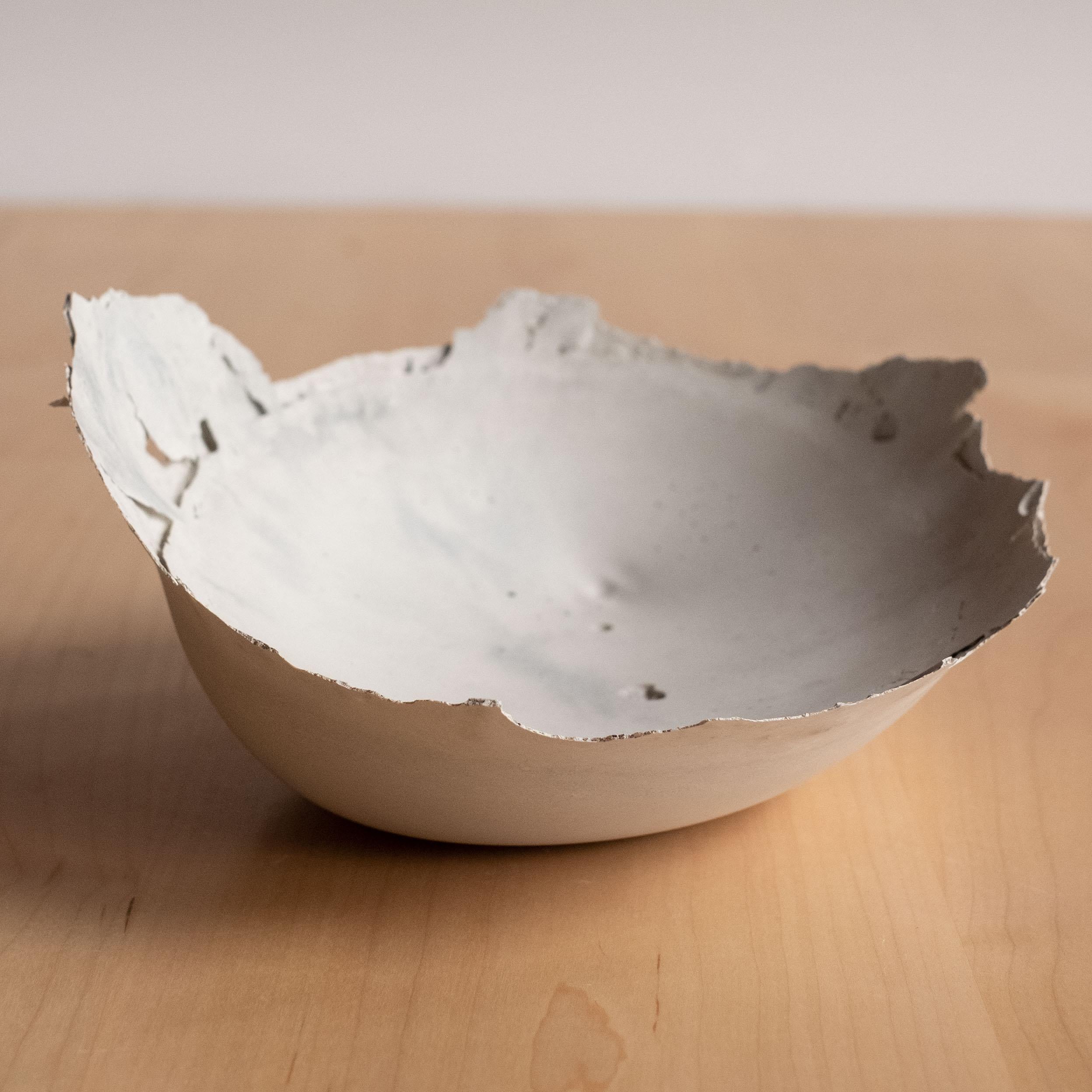 Handmade Cast Concrete Bowl in Grey by UME Studio For Sale 9