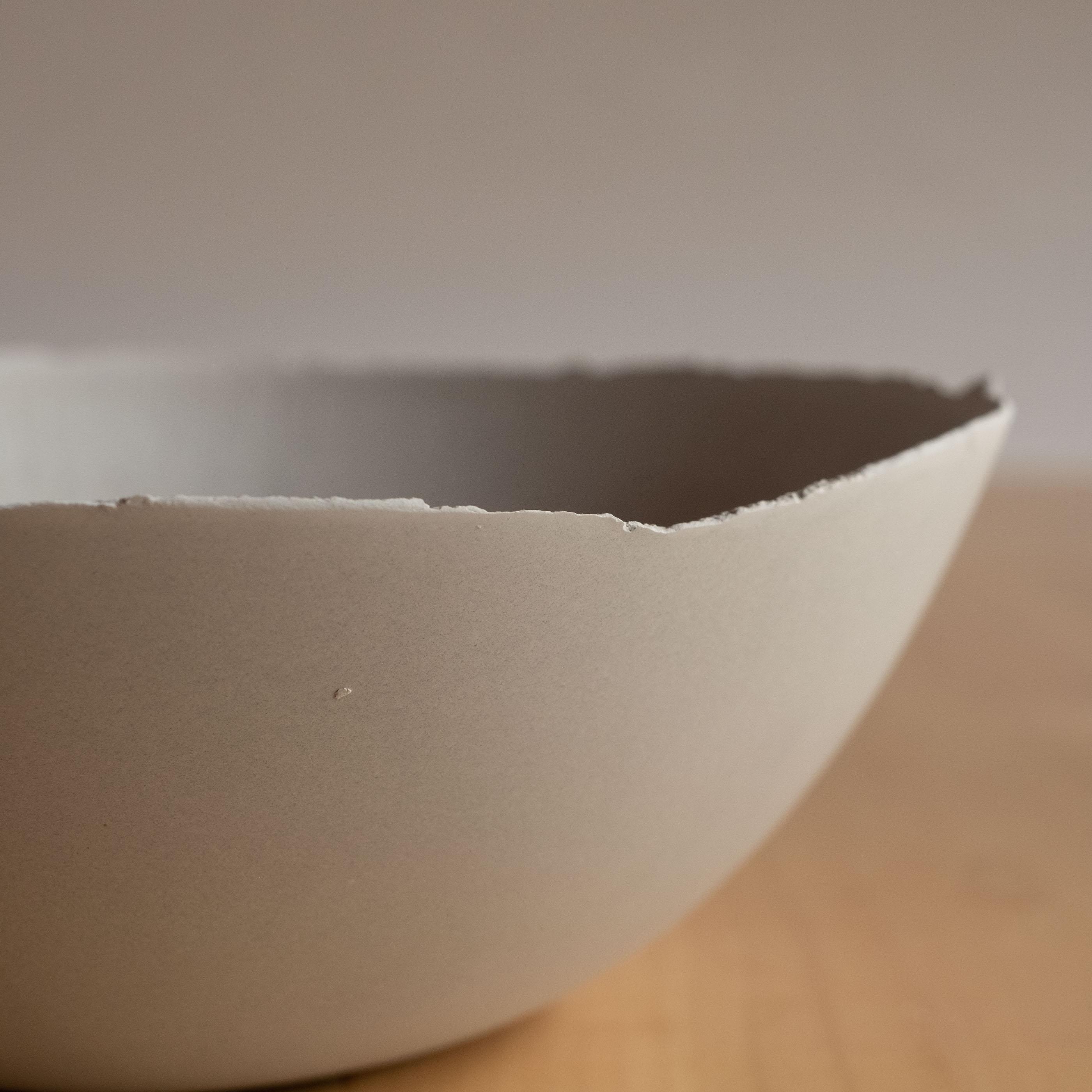 Handmade Cast Concrete Bowl in Grey by UME Studio For Sale 10