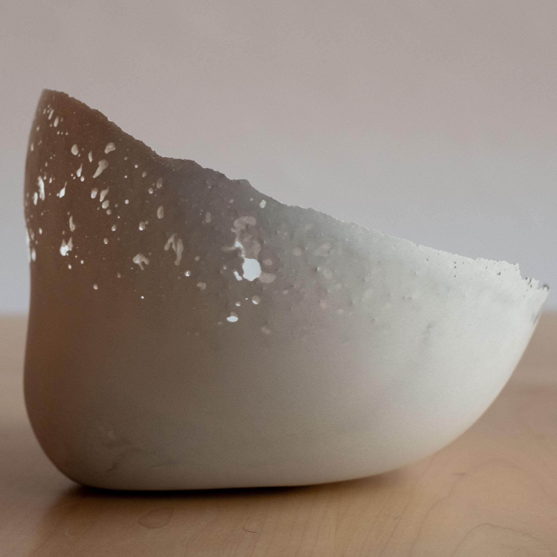 Handmade Cast Concrete Bowl in Grey by UME Studio For Sale 10
