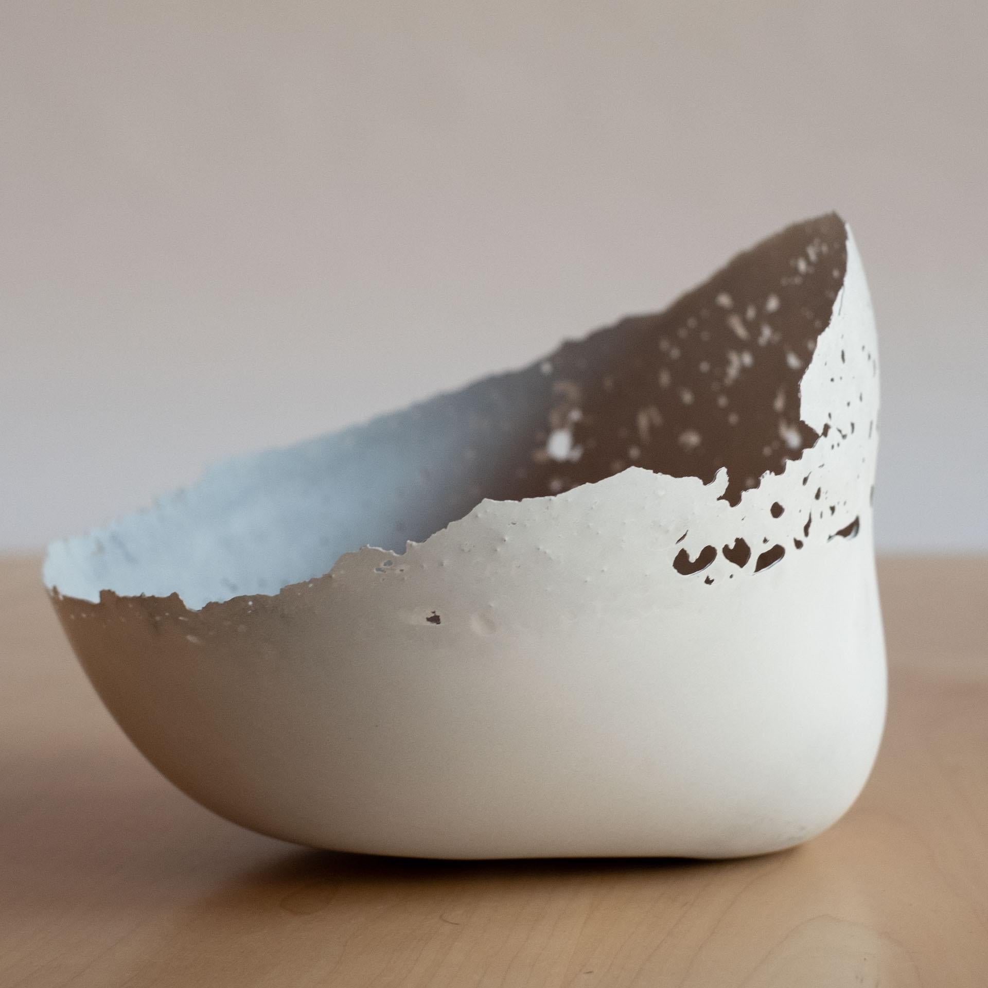Handmade Cast Concrete Bowl in Grey by UME Studio For Sale 11