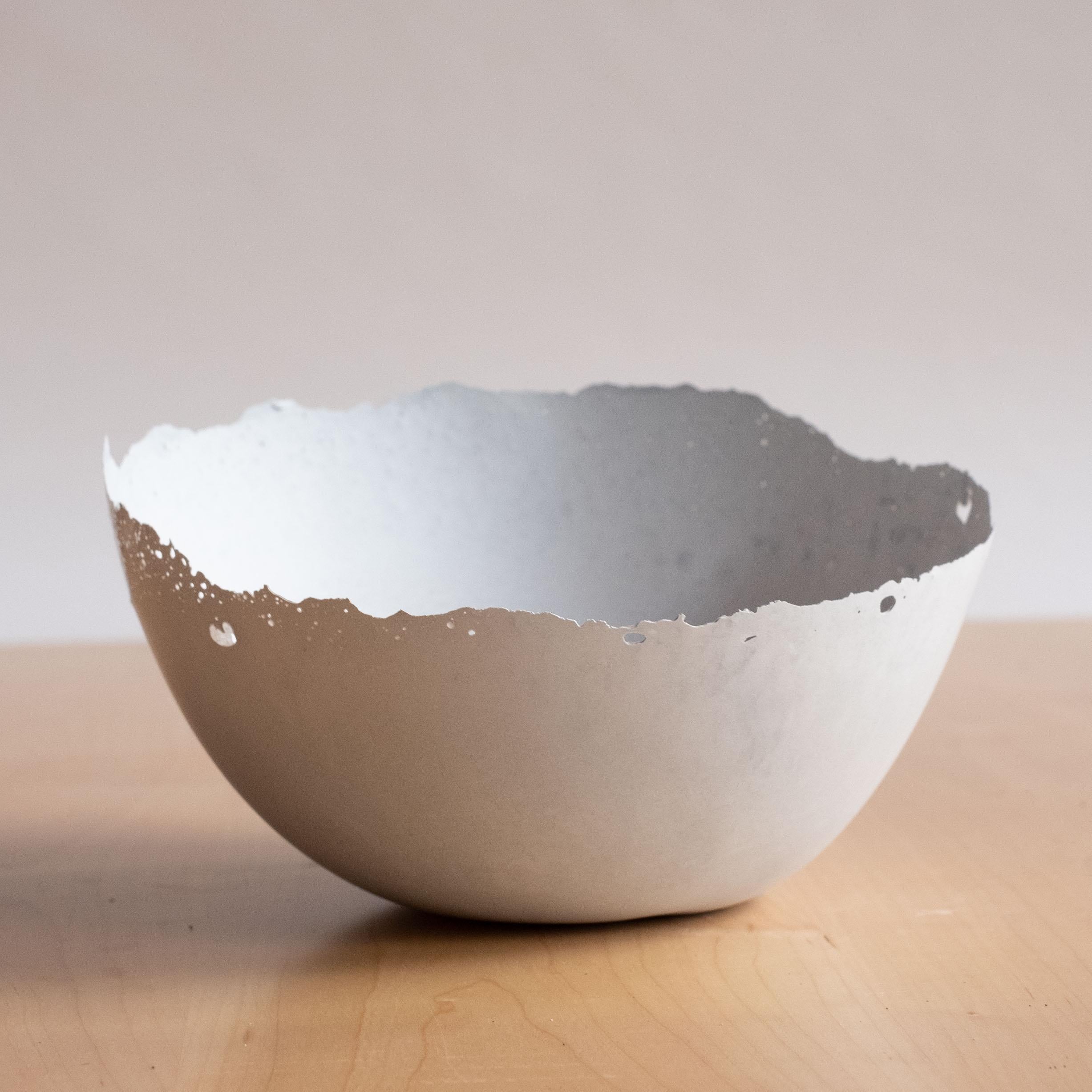 Handmade Cast Concrete Bowl in Grey by UME Studio For Sale 11
