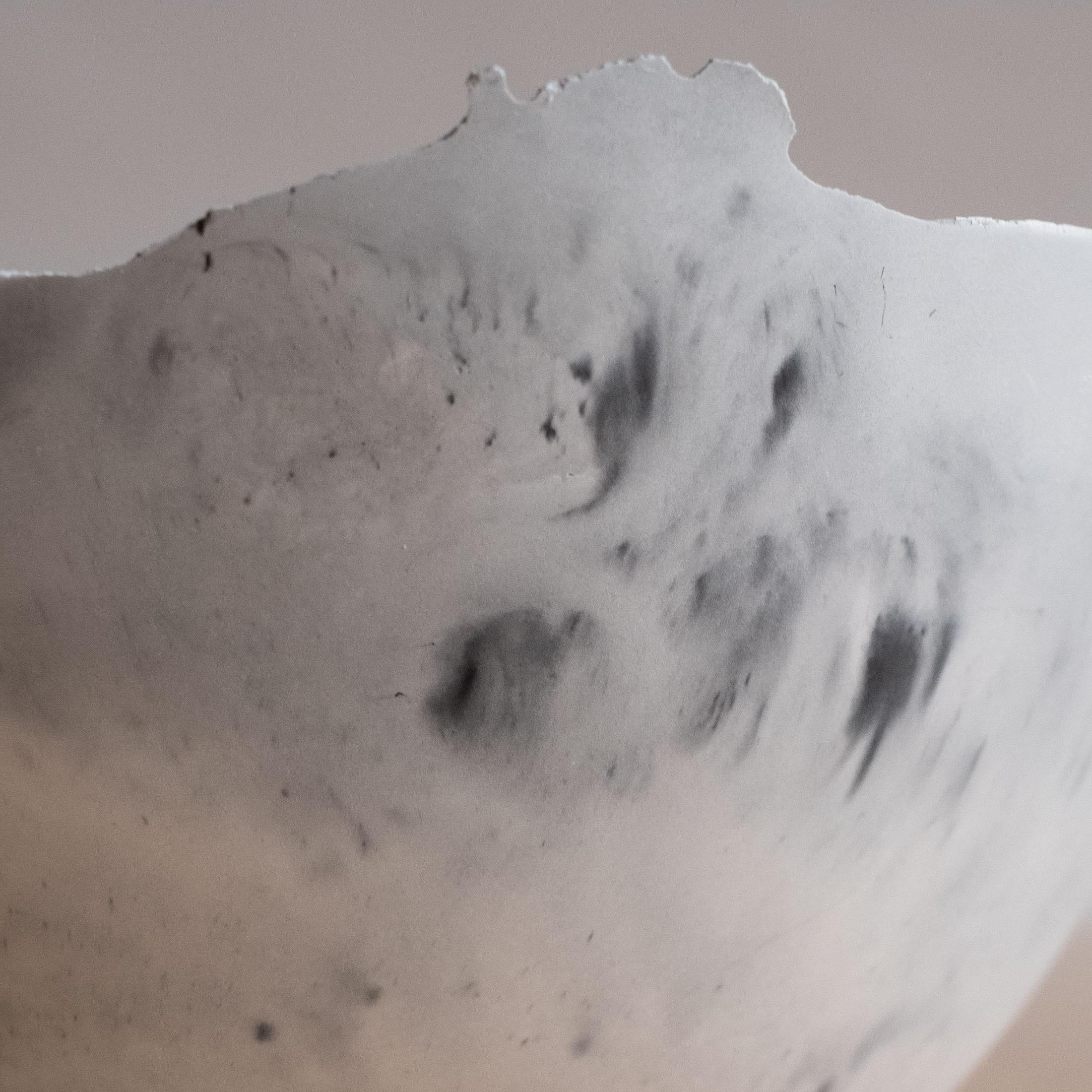 Handmade Cast Concrete Bowl in Grey by UME Studio For Sale 11