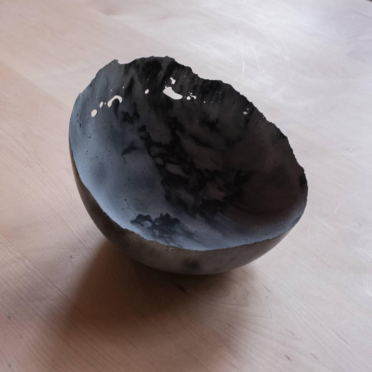 Handmade Cast Concrete Bowl in Grey by UMÉ Studio 12