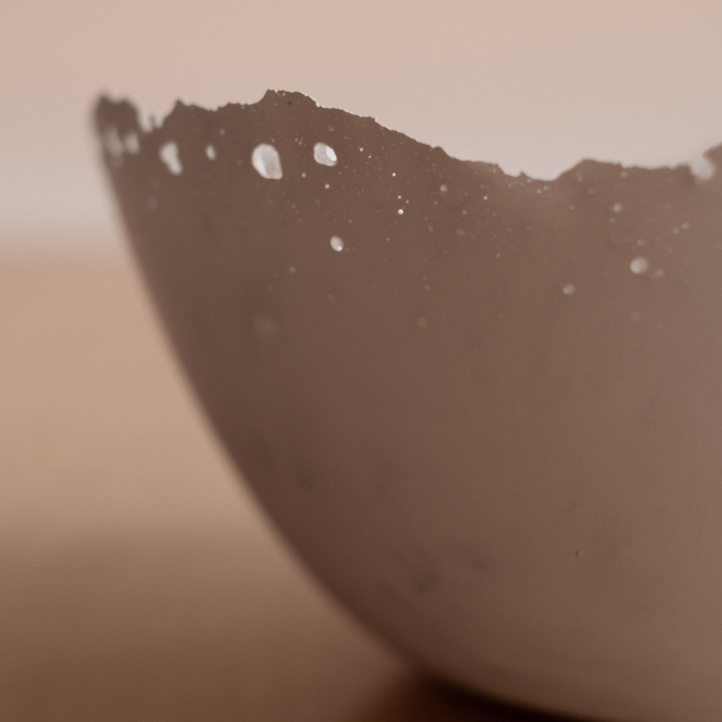 Handmade Cast Concrete Bowl in Grey by Umé Studio For Sale 12