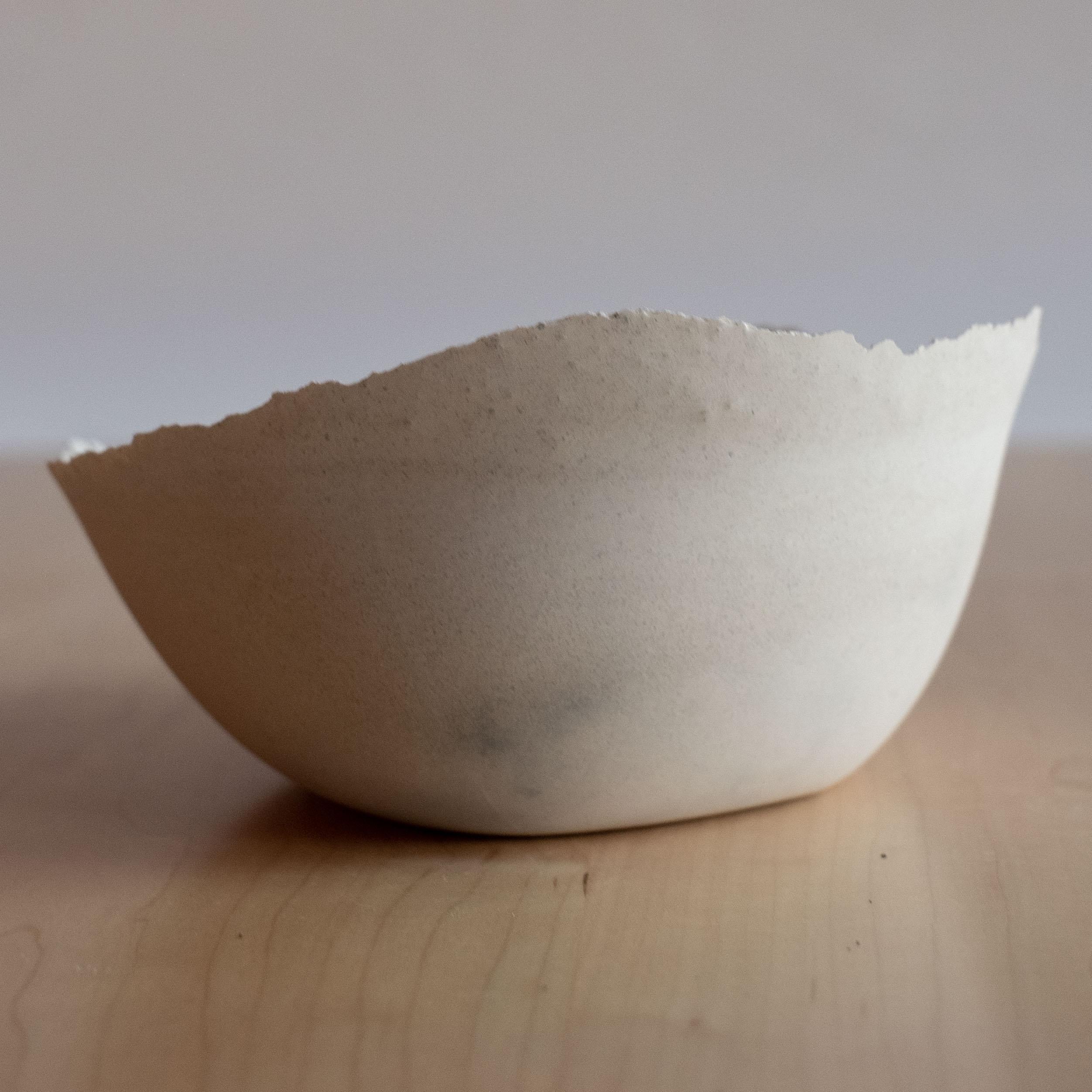 Handmade Cast Concrete Bowl in Grey by Umé Studio For Sale 12