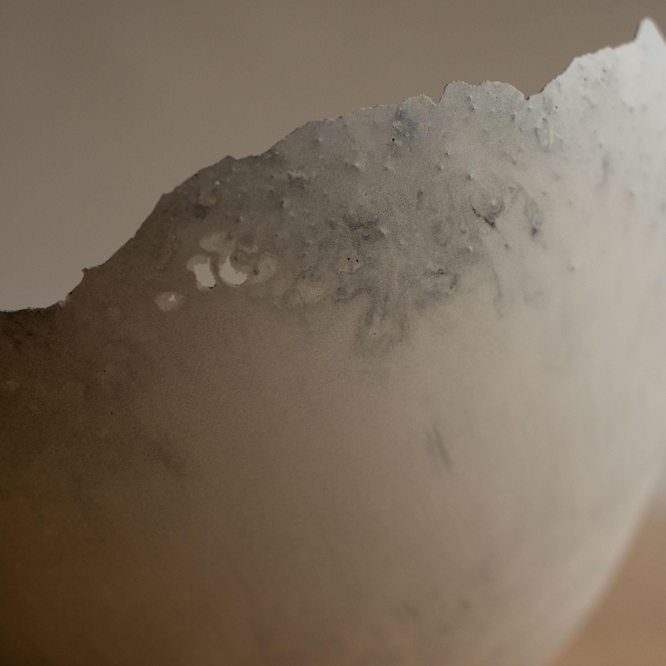 Handmade Cast Concrete Bowl in Grey by UME Studio For Sale 12