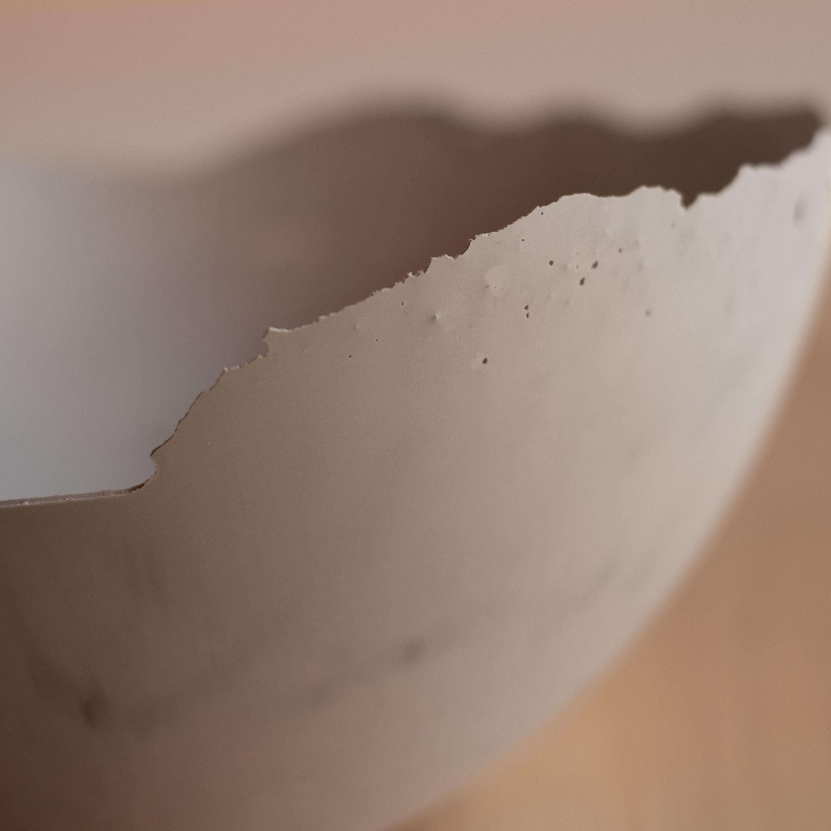 Handmade Cast Concrete Bowl in Grey by Umé Studio For Sale 14