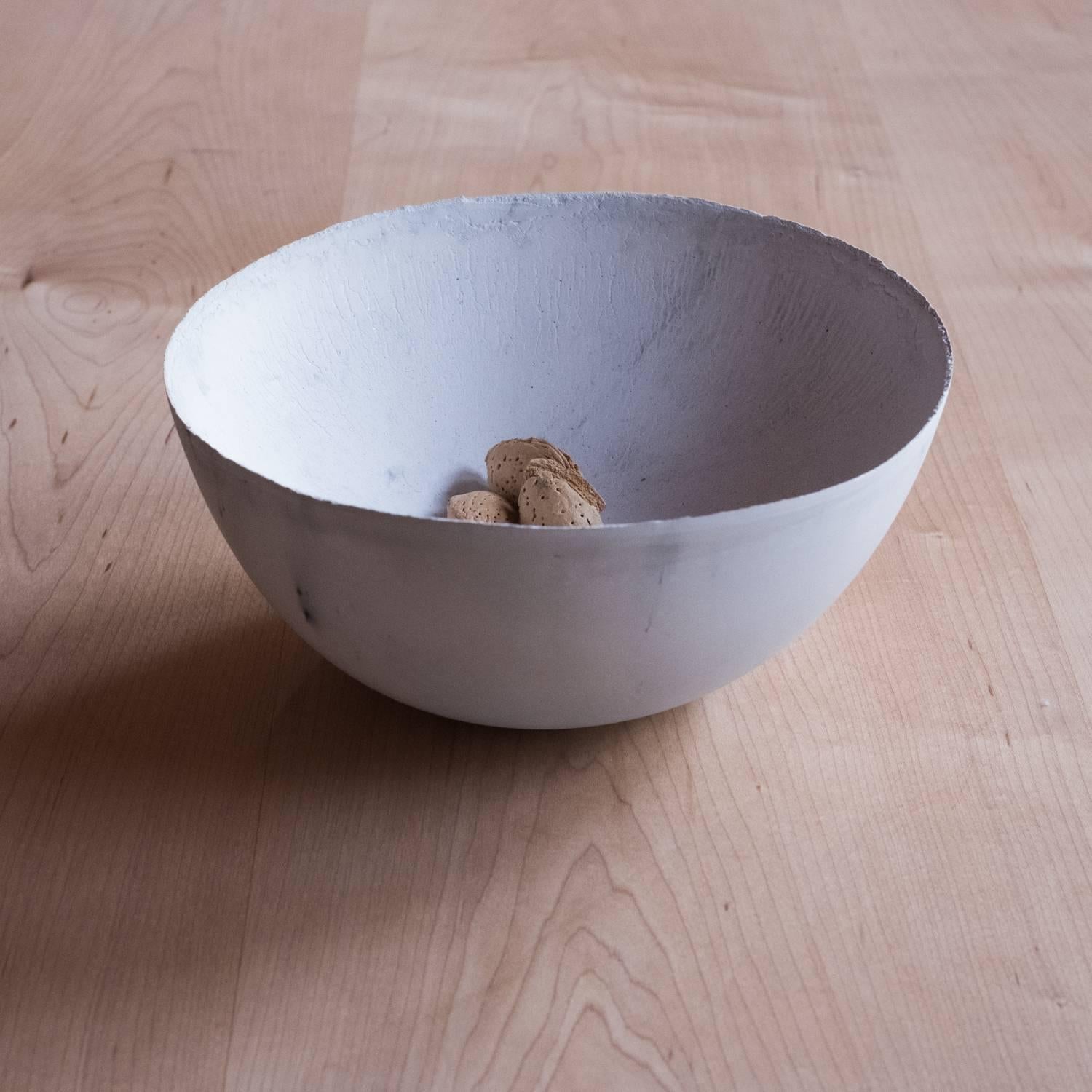 American Handmade Cast Concrete Bowl in Grey by UMÉ Studio For Sale