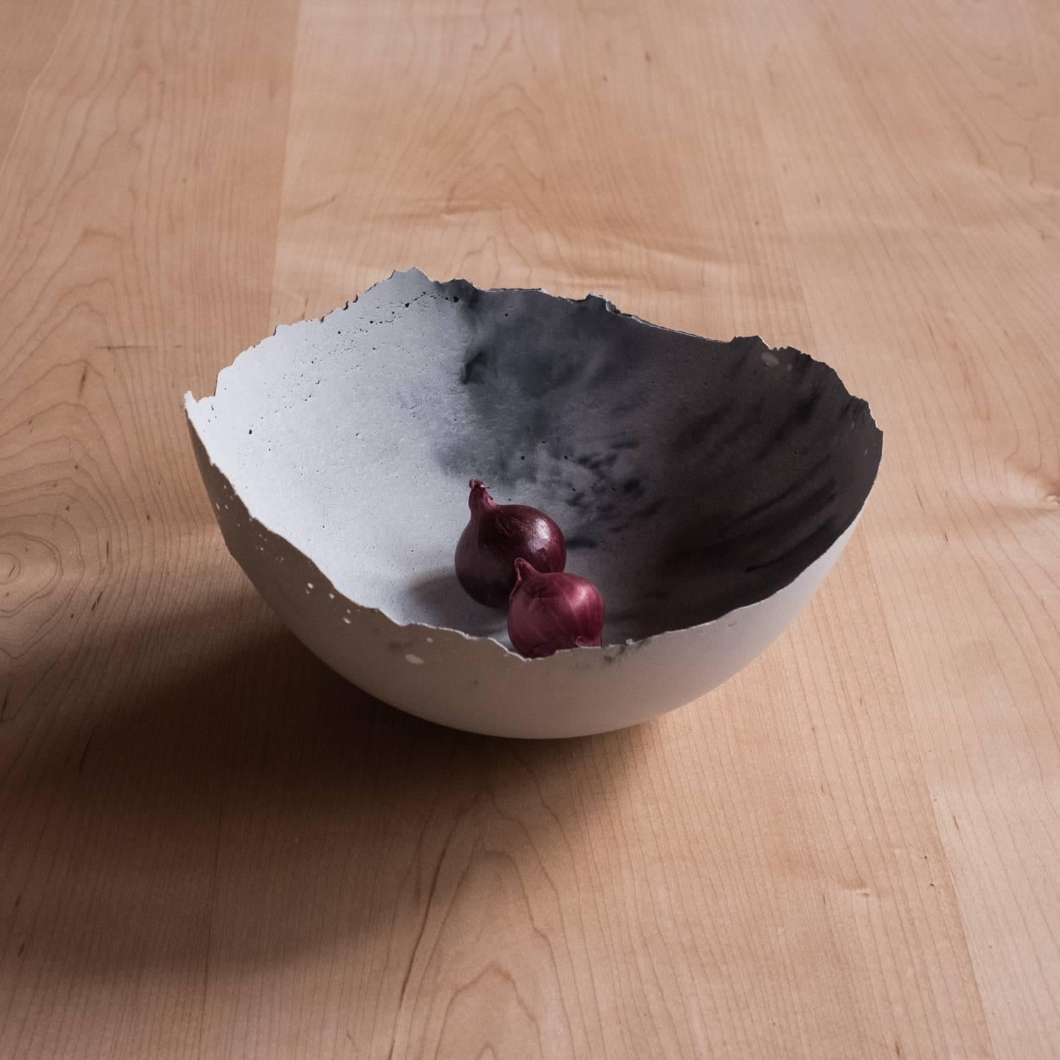 American Handmade Cast Concrete Bowl in Grey by UMÉ Studio