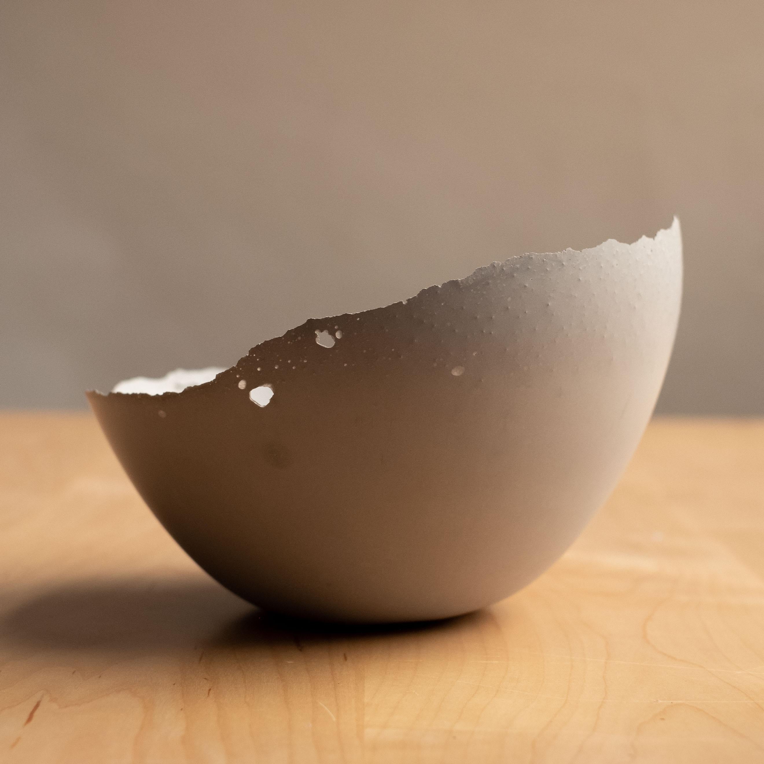 American Handmade Cast Concrete Bowl in Grey by UME Studio For Sale