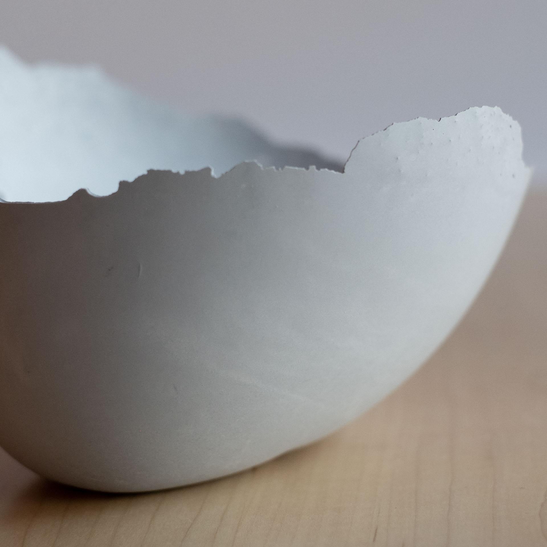 American Handmade Cast Concrete Bowl in Grey by UME Studio For Sale