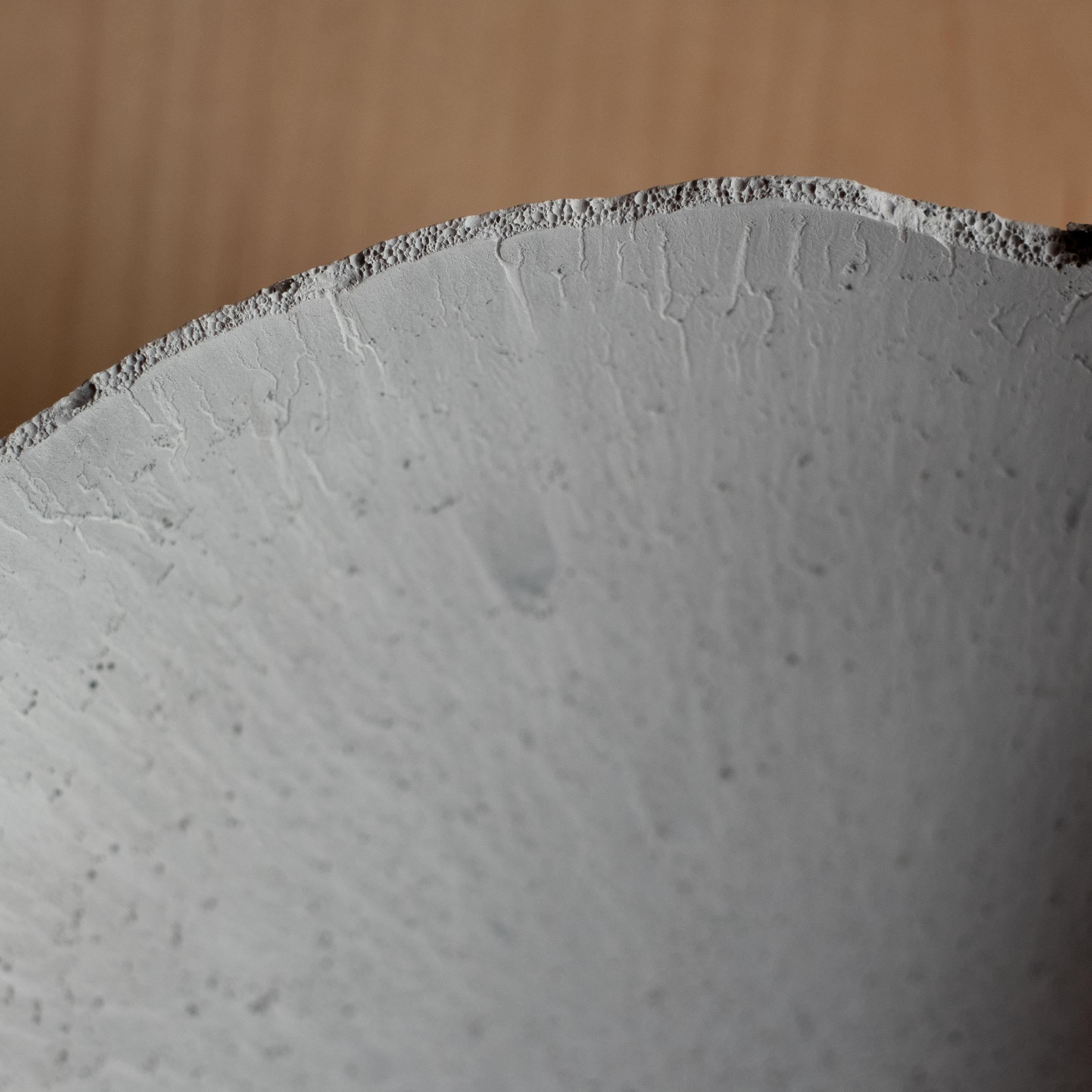 American Handmade Cast Concrete Bowl in Grey by UME Studio For Sale