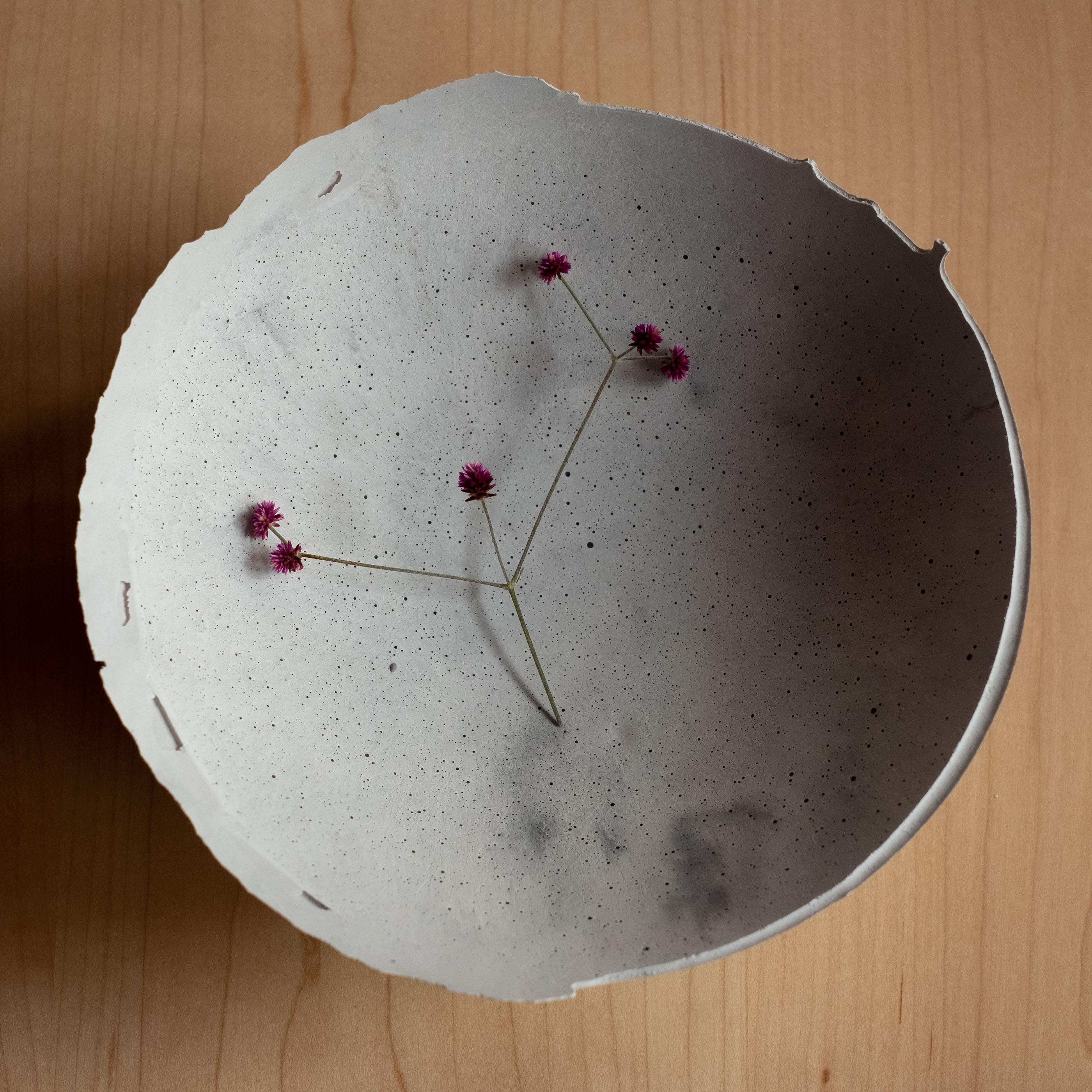 Handgefertigte Schale aus Gussbeton in Grau von UME Studio (amerikanisch) im Angebot