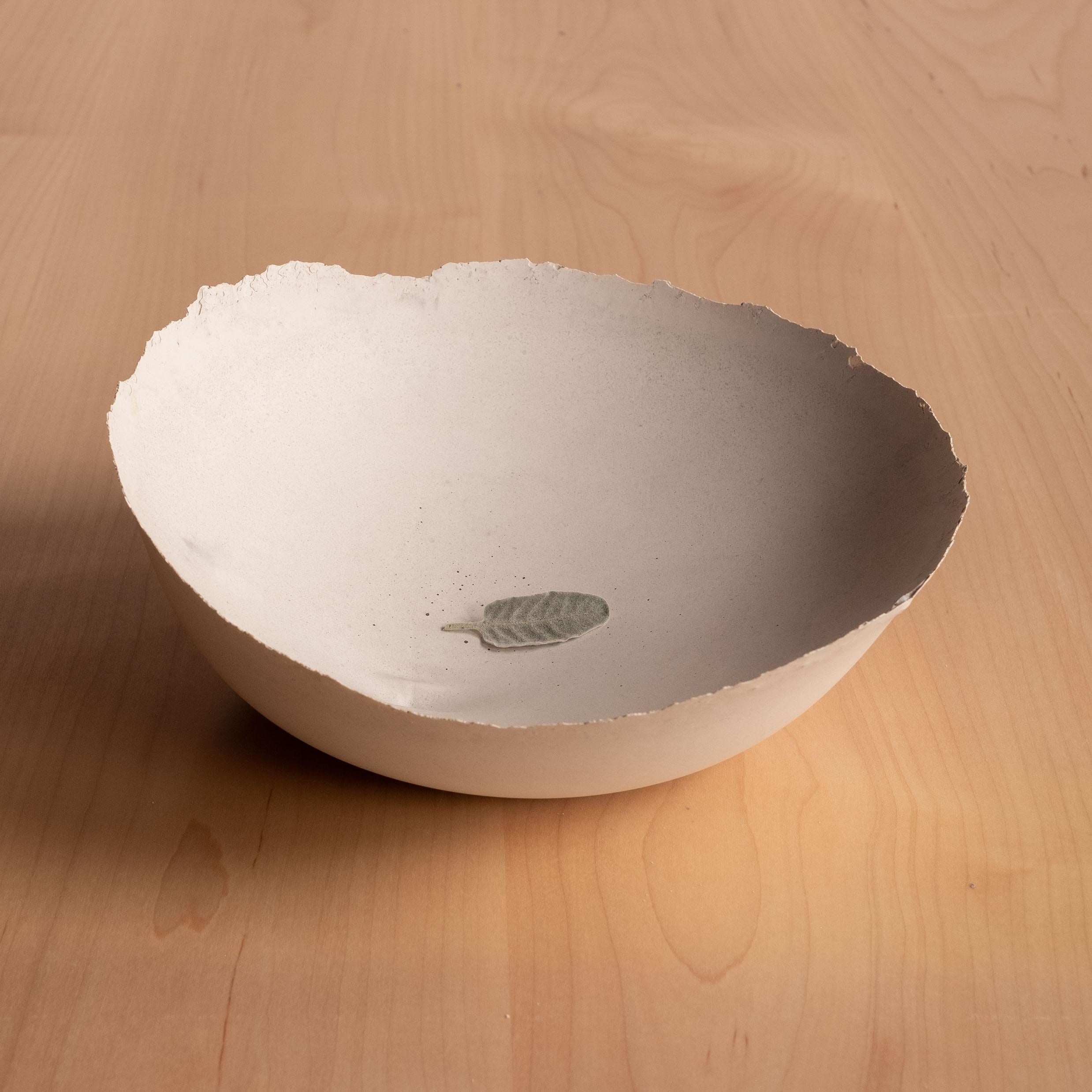 American Handmade Cast Concrete Bowl in Grey by UME Studio For Sale
