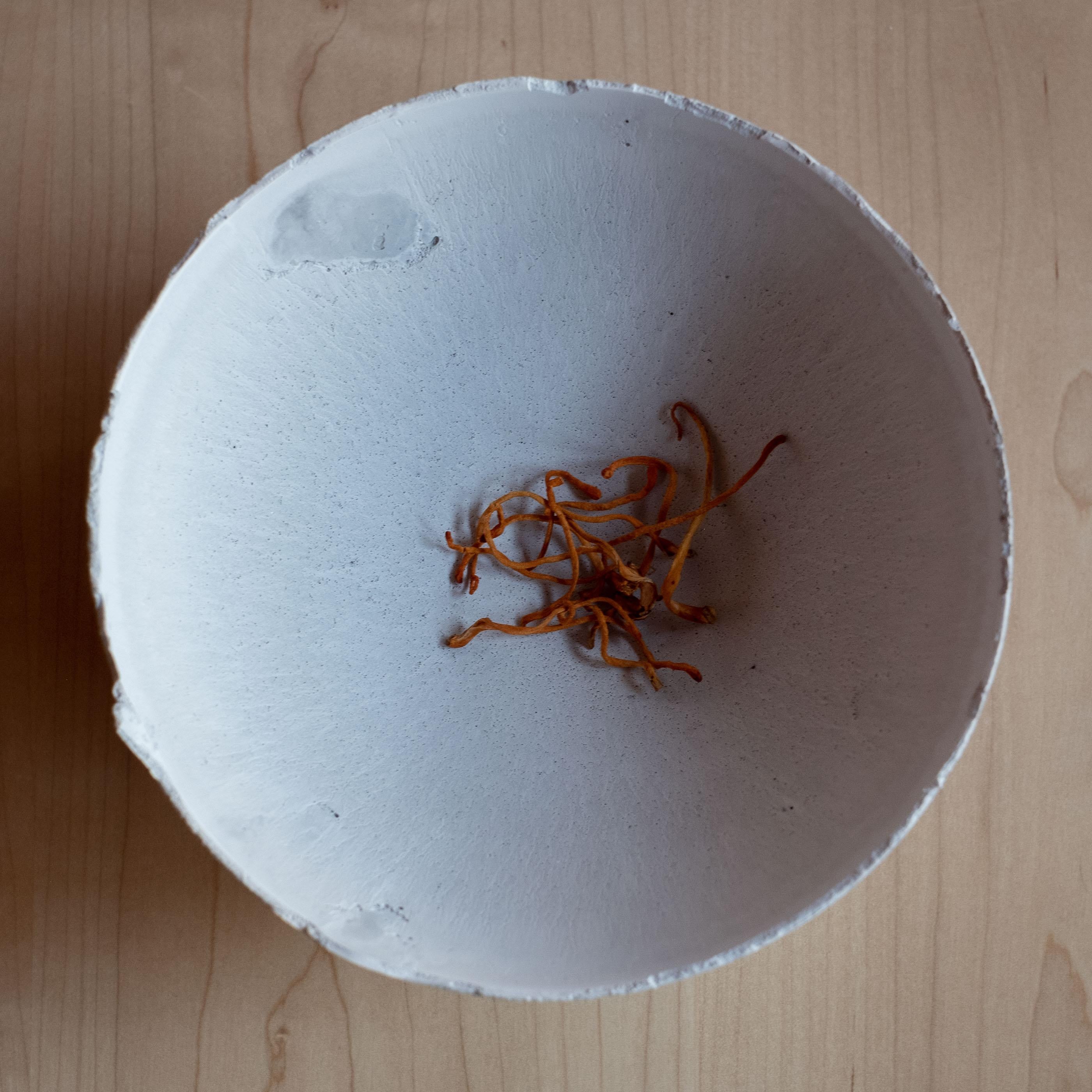 American Handmade Cast Concrete Bowl in Grey by UME Studio For Sale