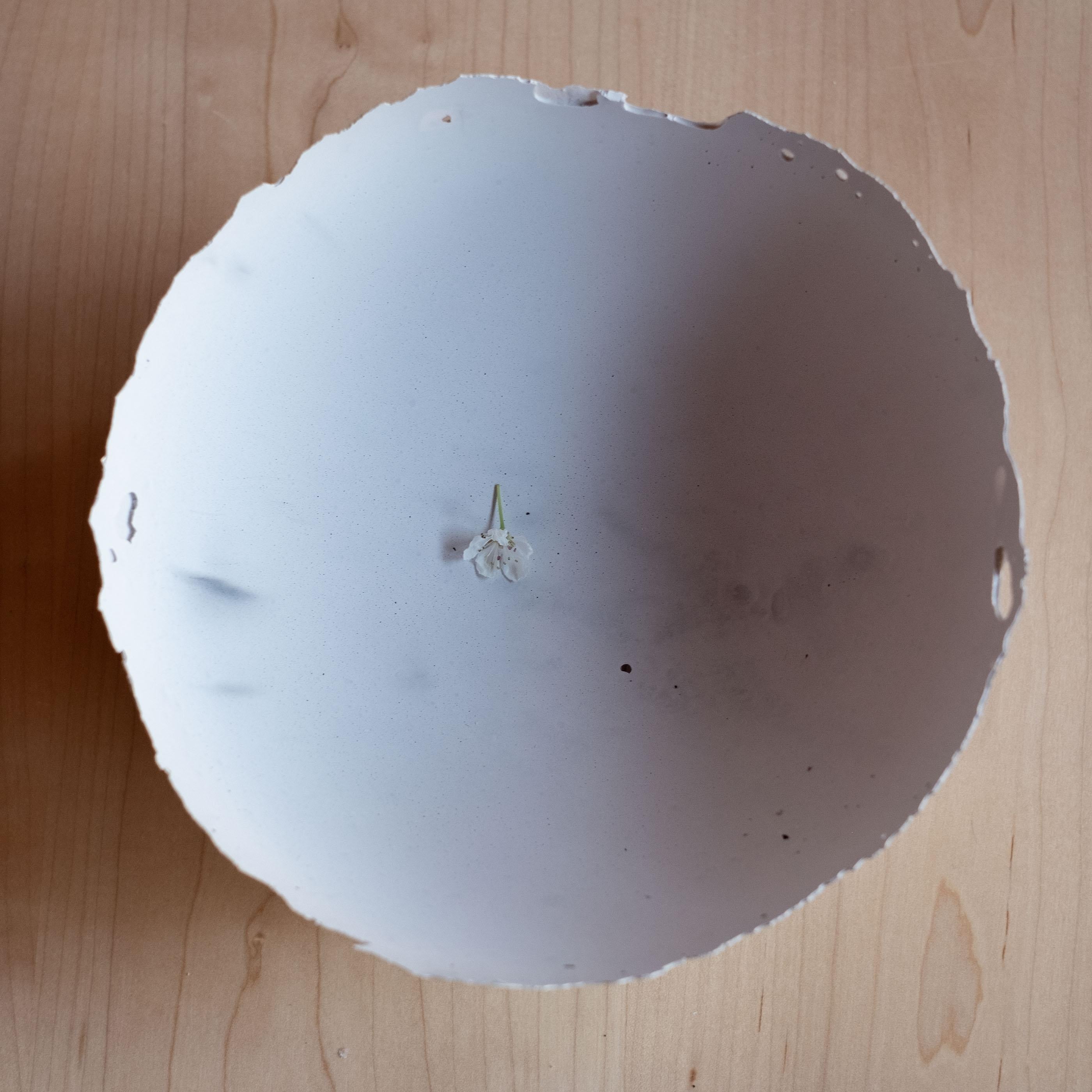 American Handmade Cast Concrete Bowl in Grey by UME Studio For Sale