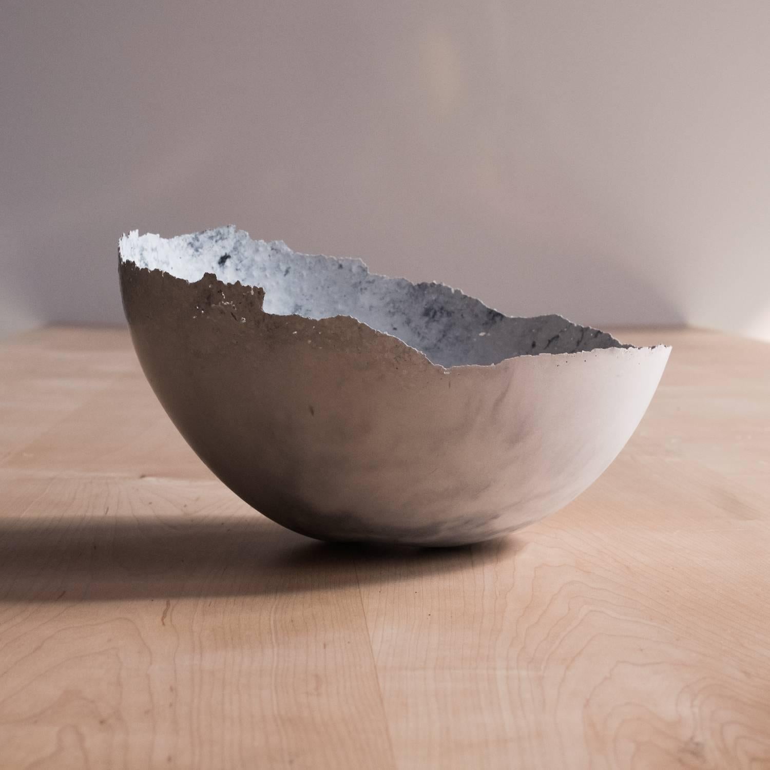 American Handmade Cast Concrete Bowl in Grey by UMÉ Studio
