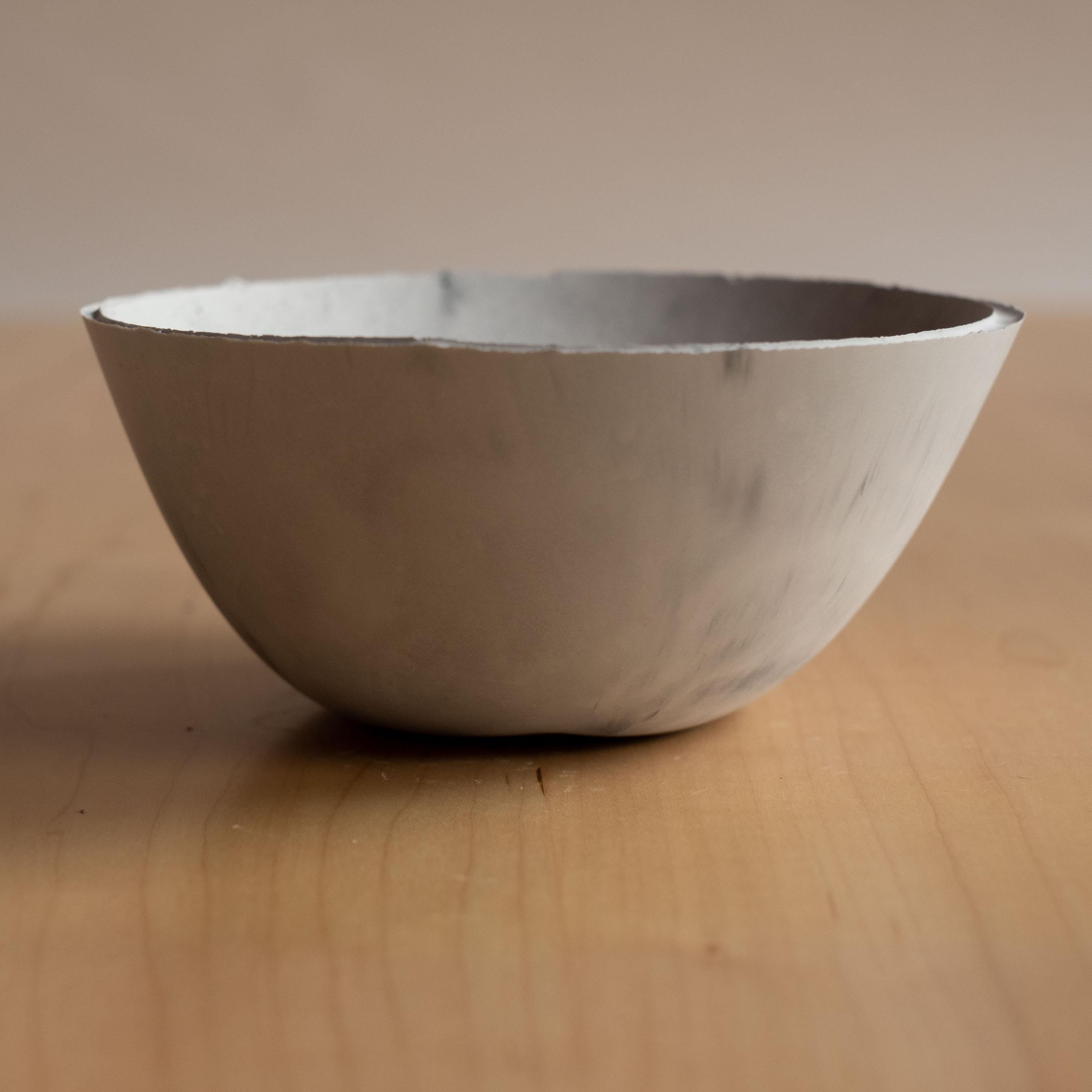 Handmade Cast Concrete Bowl in Grey by Umé Studio In New Condition For Sale In Oakland, CA