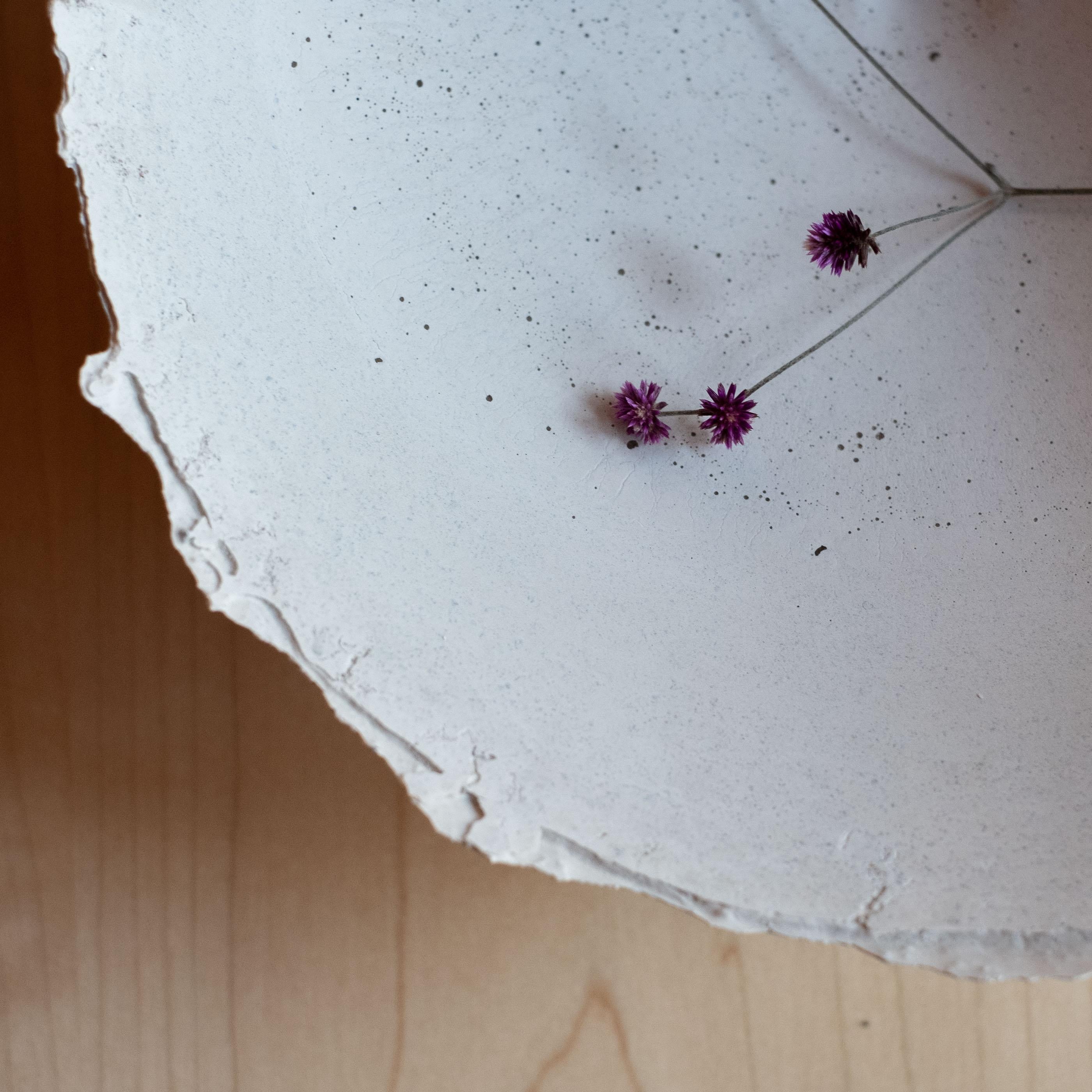 Handmade Cast Concrete Bowl in Grey by Umé Studio In New Condition For Sale In Oakland, CA