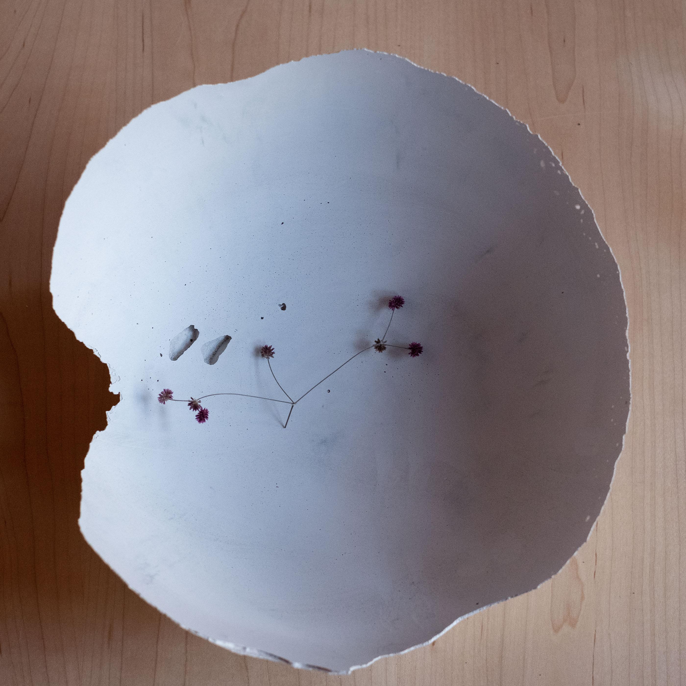 Handgefertigte Schale aus Gussbeton in Grau von UMÉ Studio (Gegossen) im Angebot