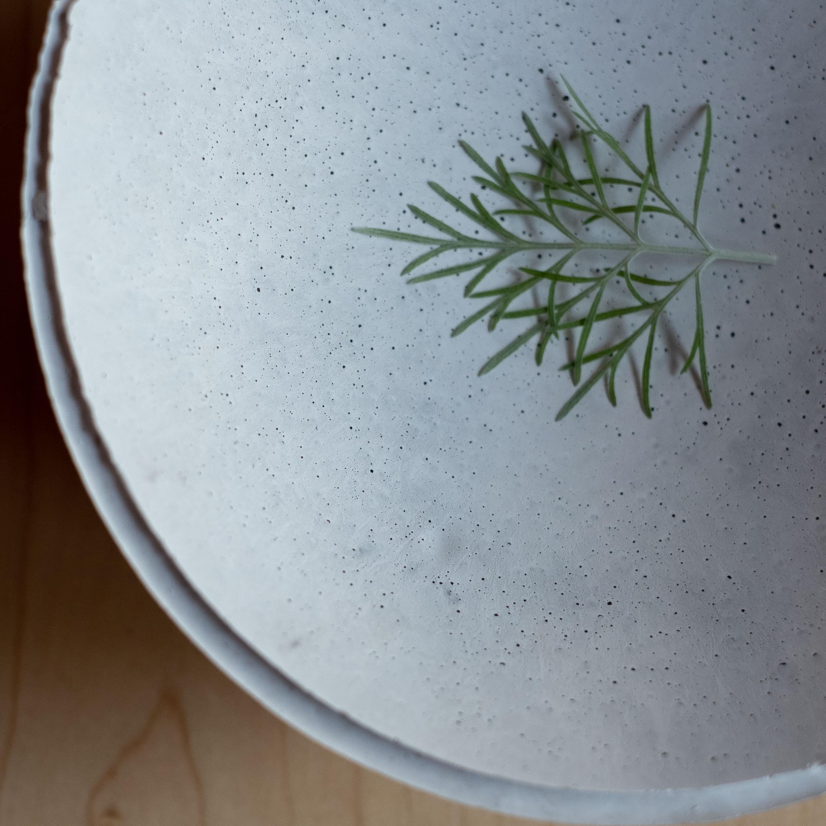 Handmade Cast Concrete Bowl in Grey by UME Studio In New Condition For Sale In Oakland, CA