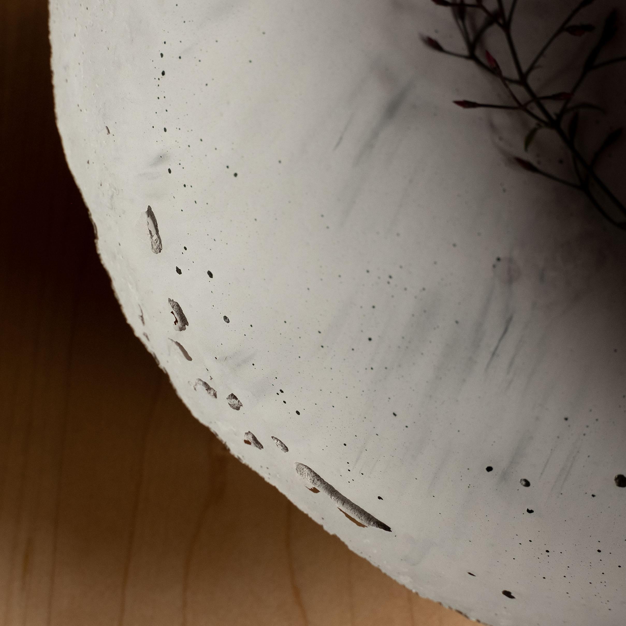 Handmade Cast Concrete Bowl in Grey by UME Studio In New Condition For Sale In Oakland, CA