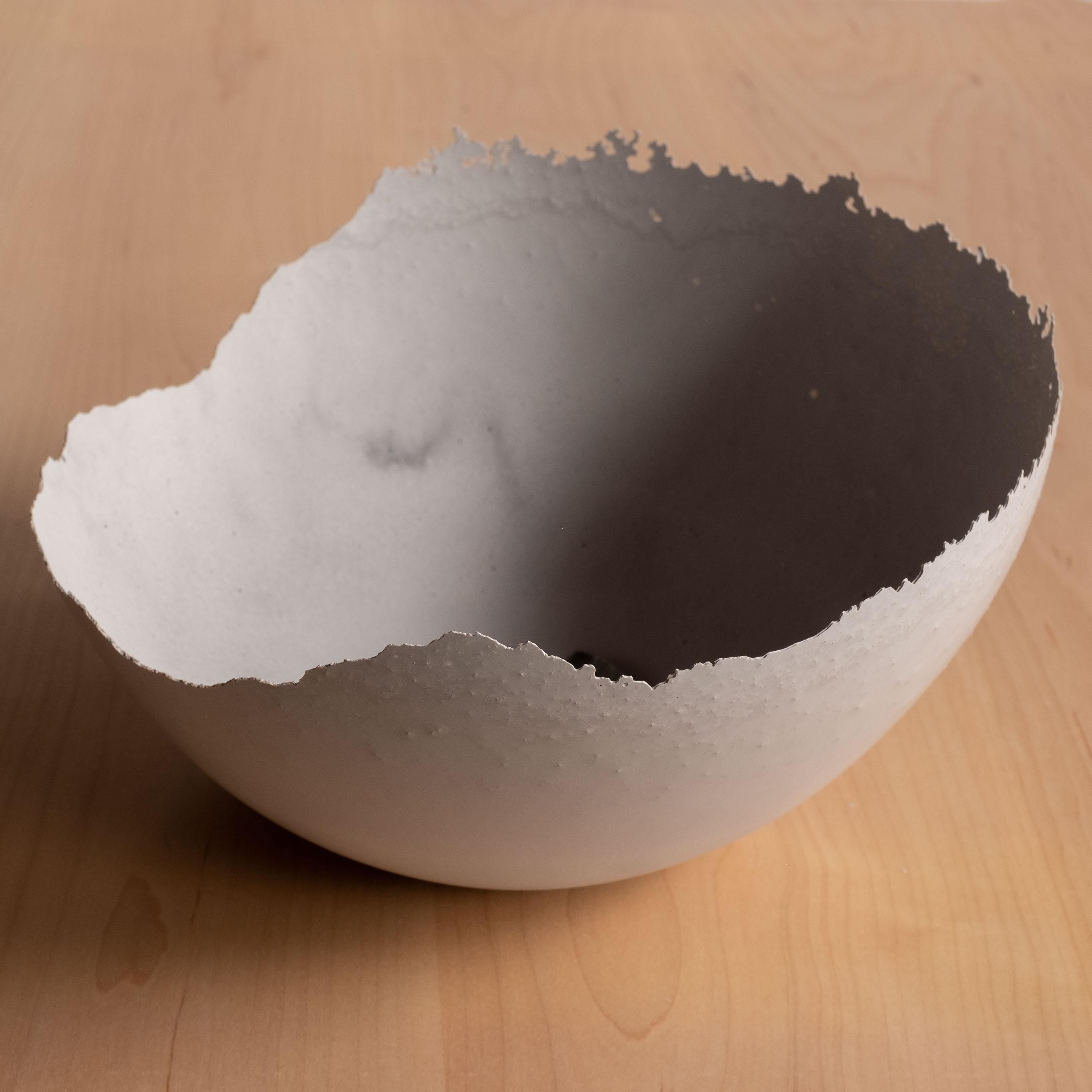 Handmade Cast Concrete Bowl in Grey by UME Studio In New Condition For Sale In Oakland, CA