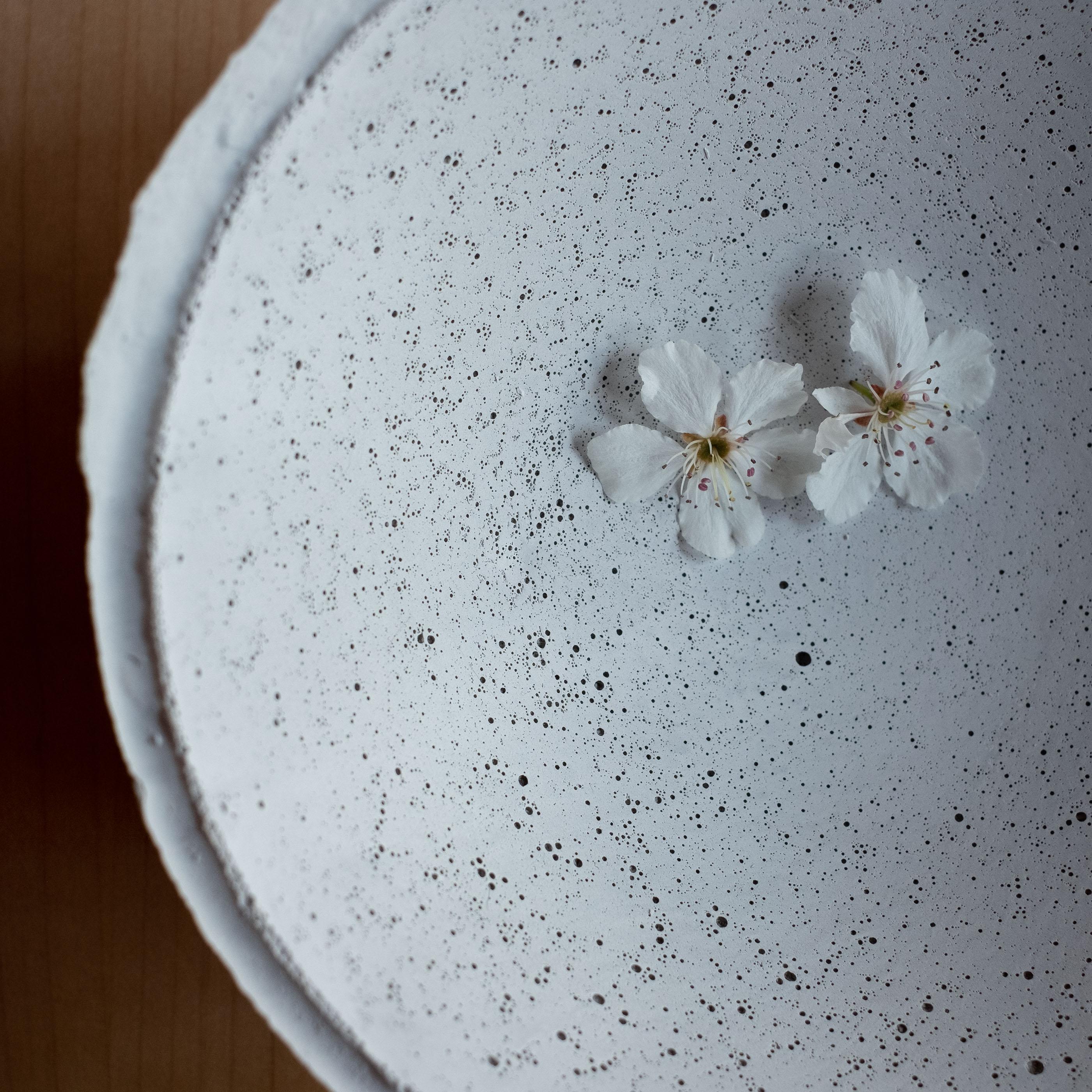 Handmade Cast Concrete Bowl in Grey by UME Studio In New Condition For Sale In Oakland, CA