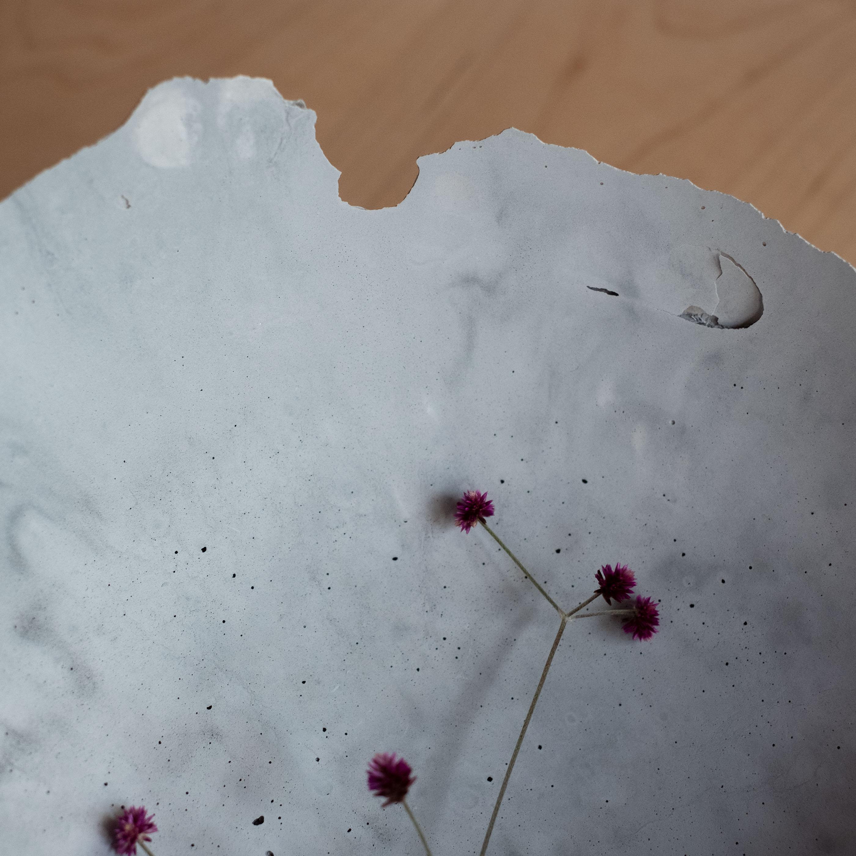 Handmade Cast Concrete Bowl in Grey by UME Studio In New Condition For Sale In Oakland, CA
