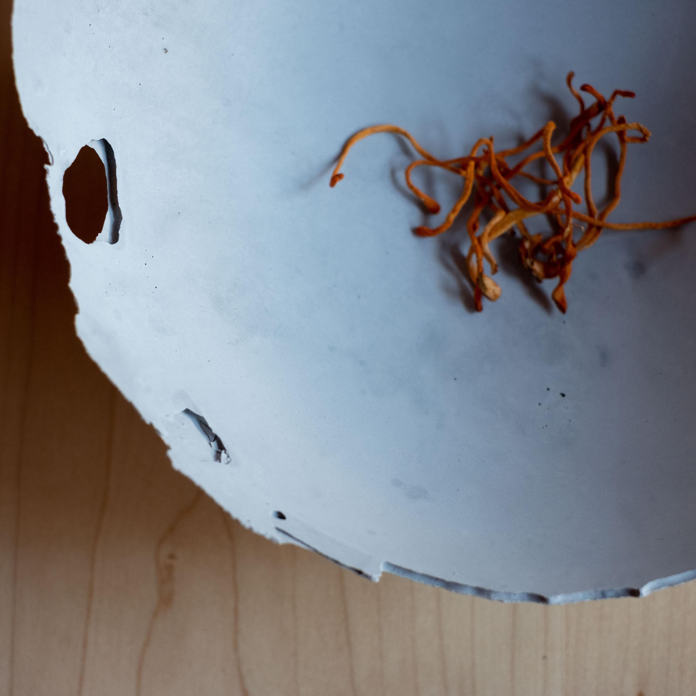 Handmade Cast Concrete Bowl in Grey by UME Studio In New Condition For Sale In Oakland, CA