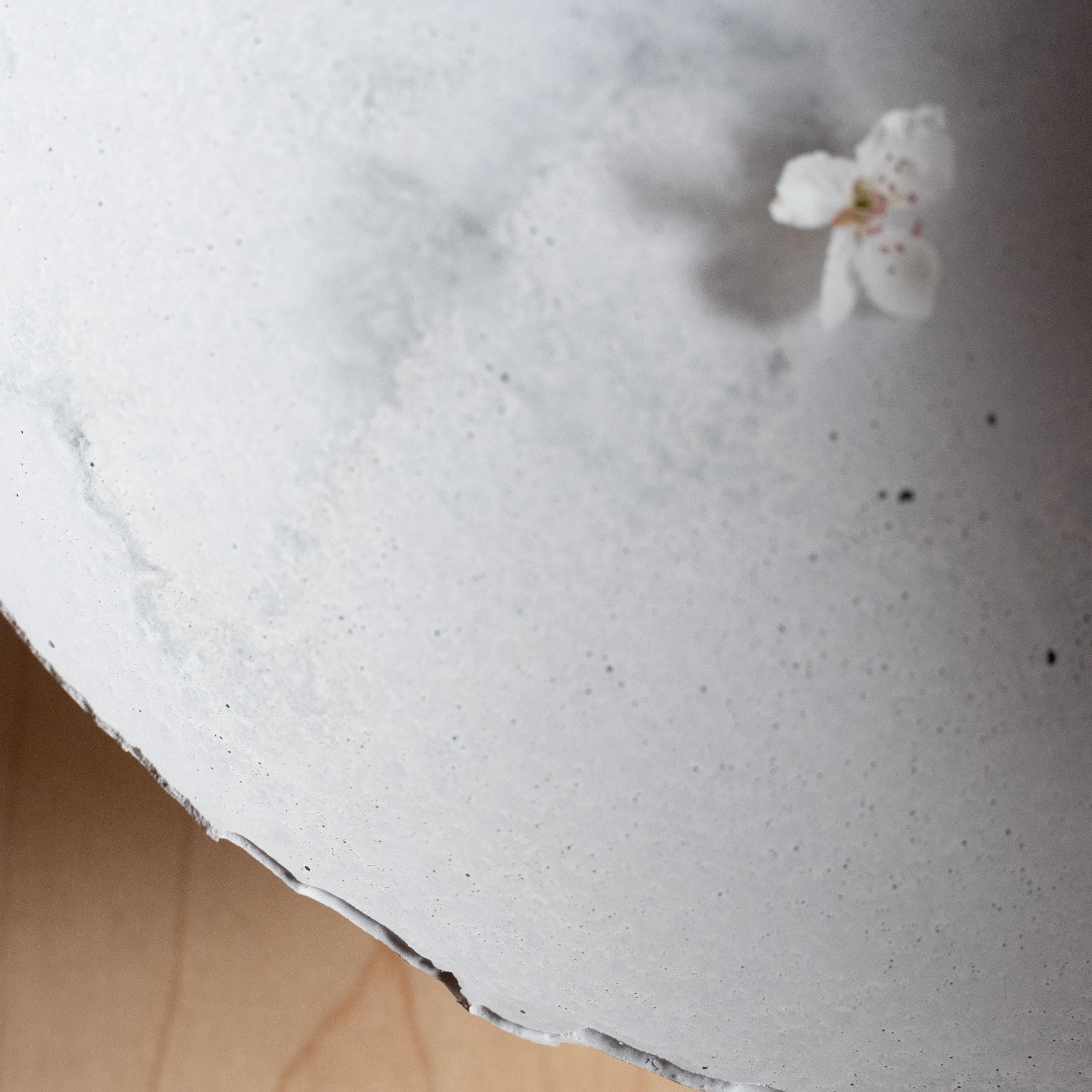 Handmade Cast Concrete Bowl in Grey by UME Studio In New Condition For Sale In Oakland, CA