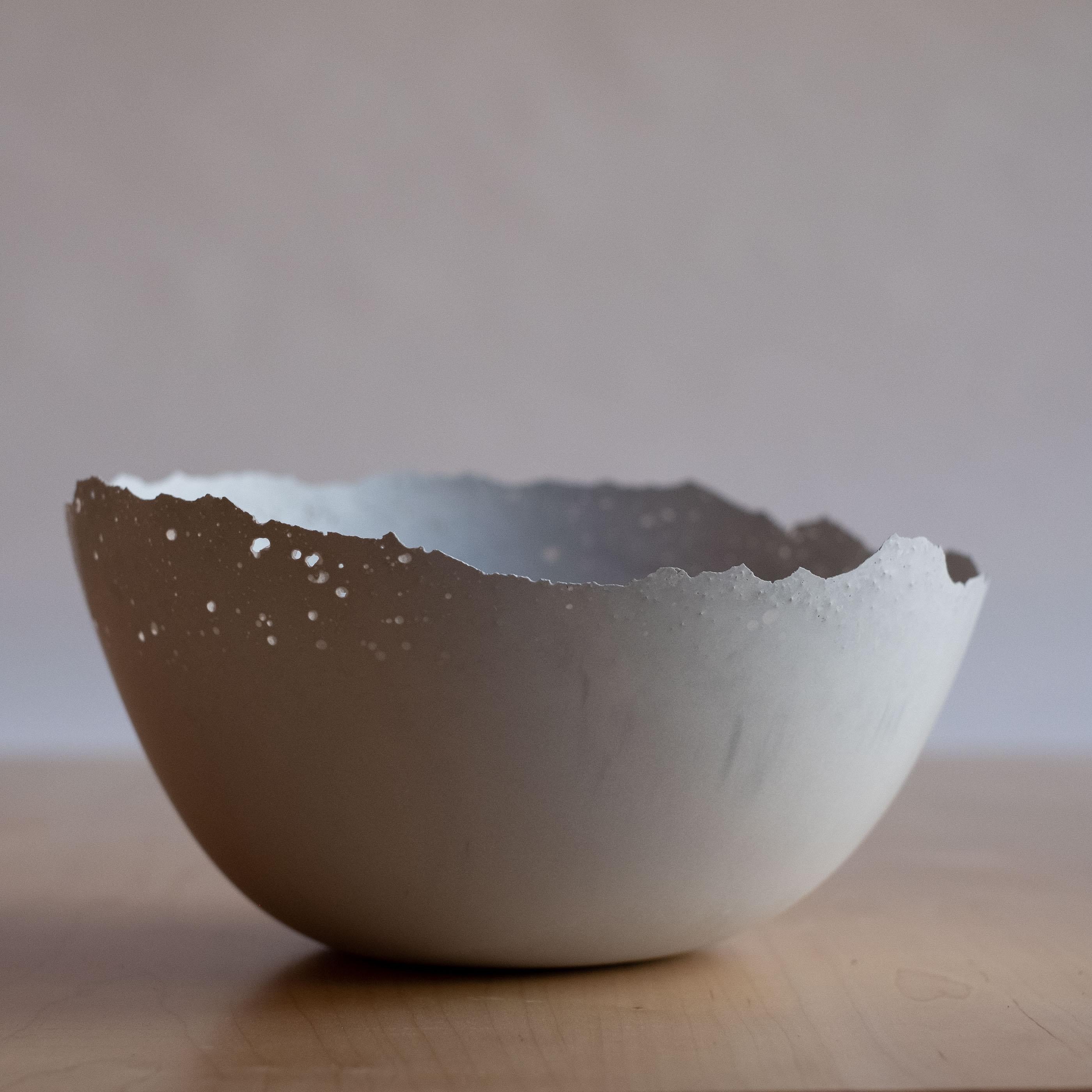 Handmade Cast Concrete Bowl in Grey by UME Studio In New Condition For Sale In Oakland, CA
