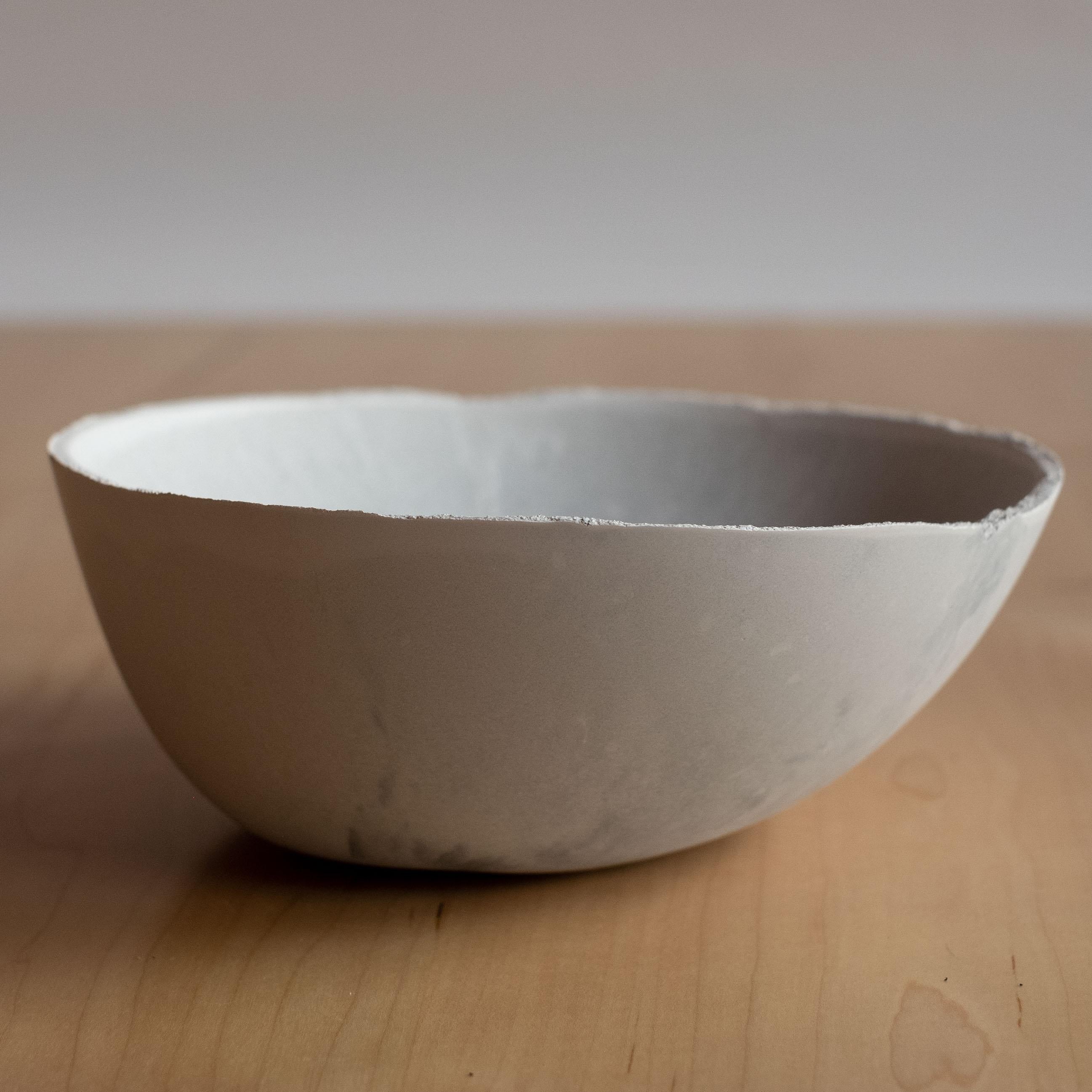 Handmade Cast Concrete Bowl in Grey by UME Studio In New Condition For Sale In Oakland, CA