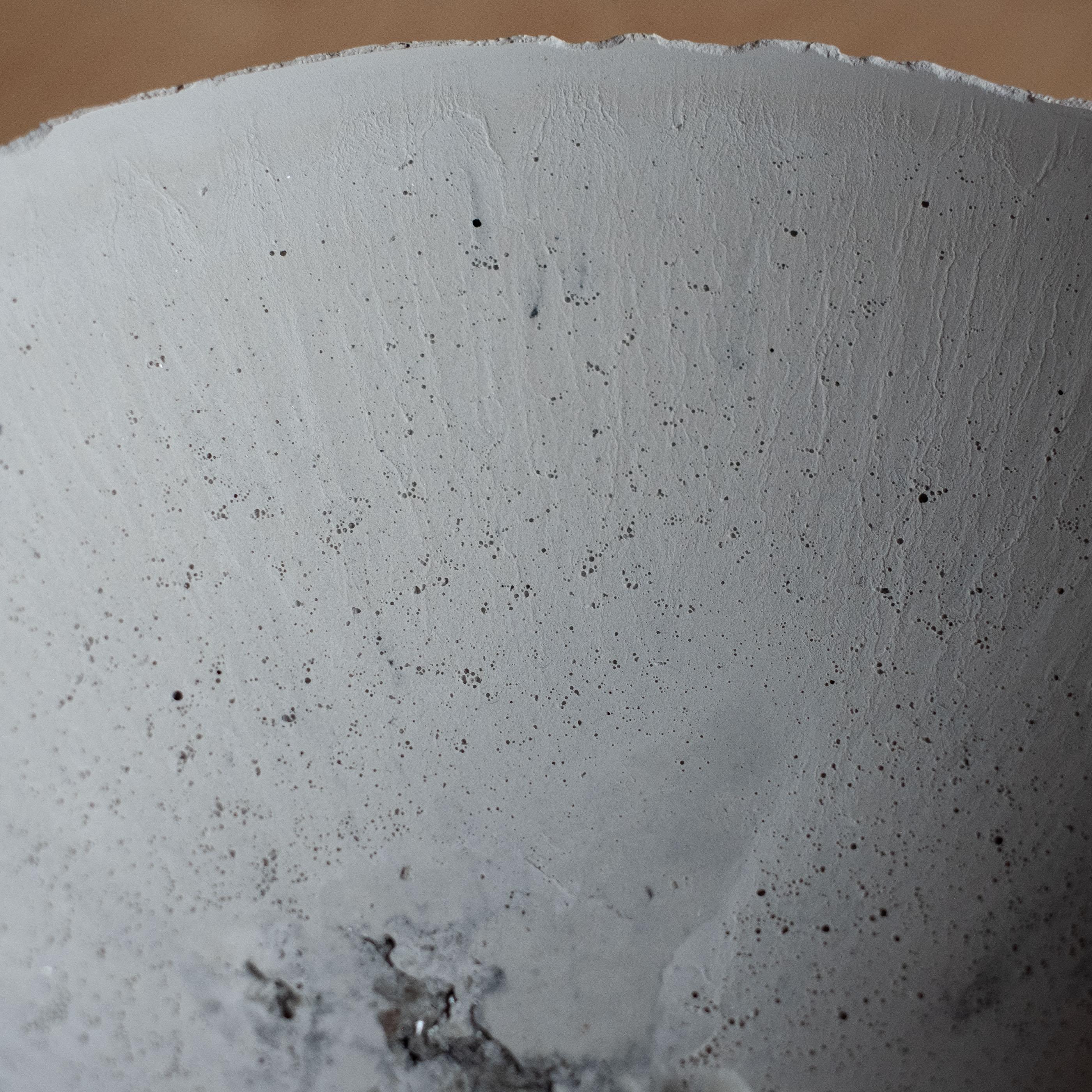 Handmade Cast Concrete Bowl in Grey by UME Studio In New Condition For Sale In Oakland, CA