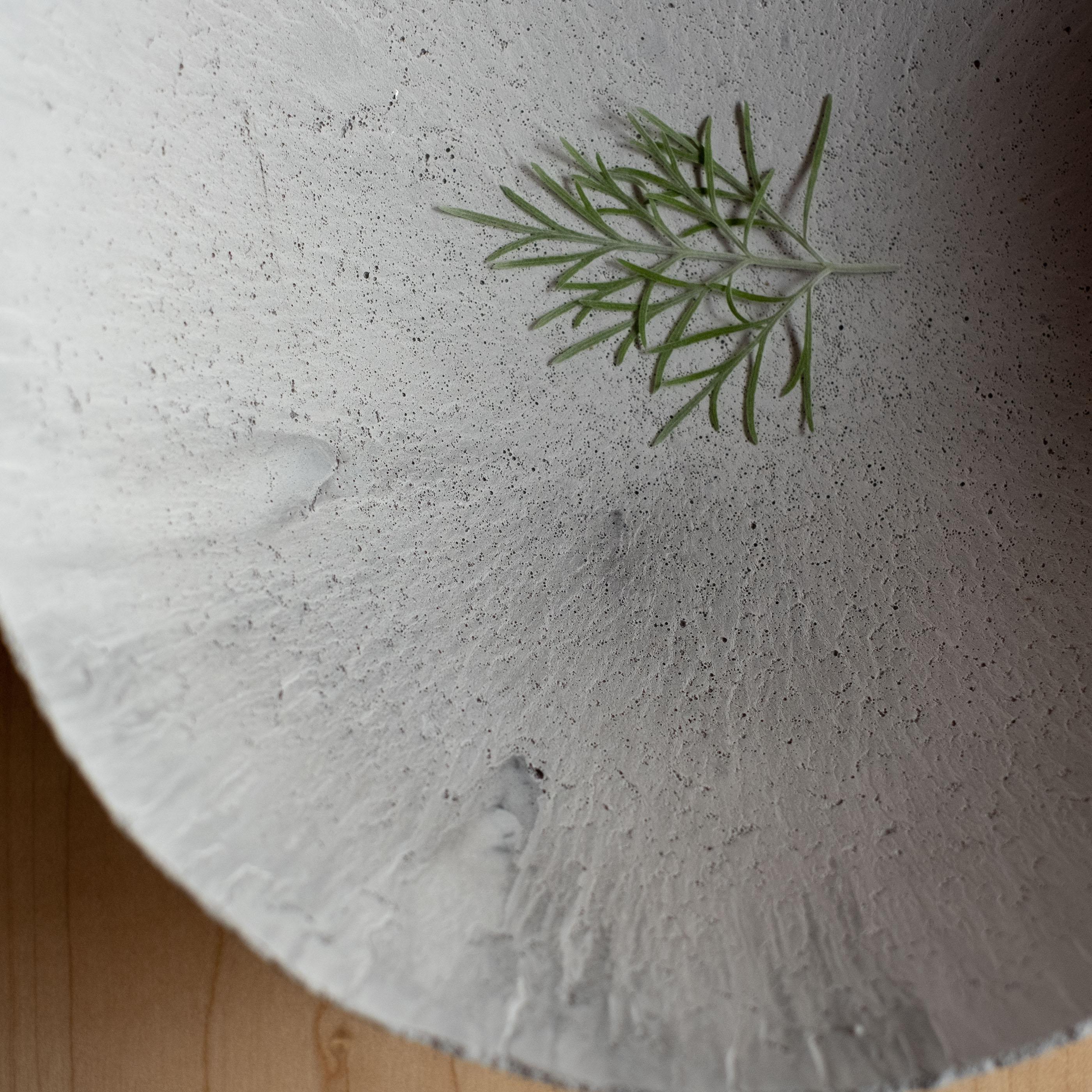 Handmade Cast Concrete Bowl in Grey by UME Studio In New Condition For Sale In Oakland, CA