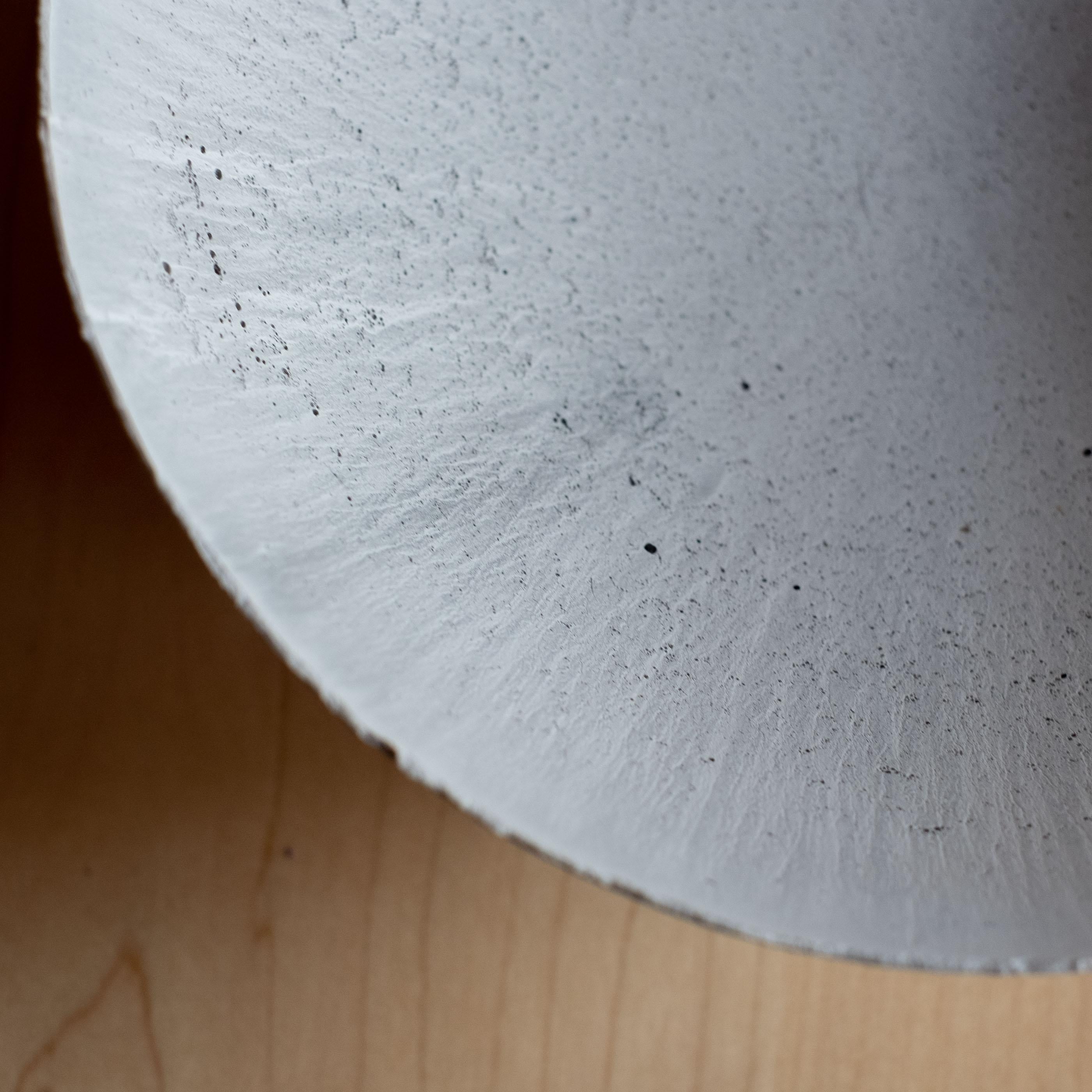 Contemporary Handmade Cast Concrete Bowl in Grey by Umé Studio For Sale