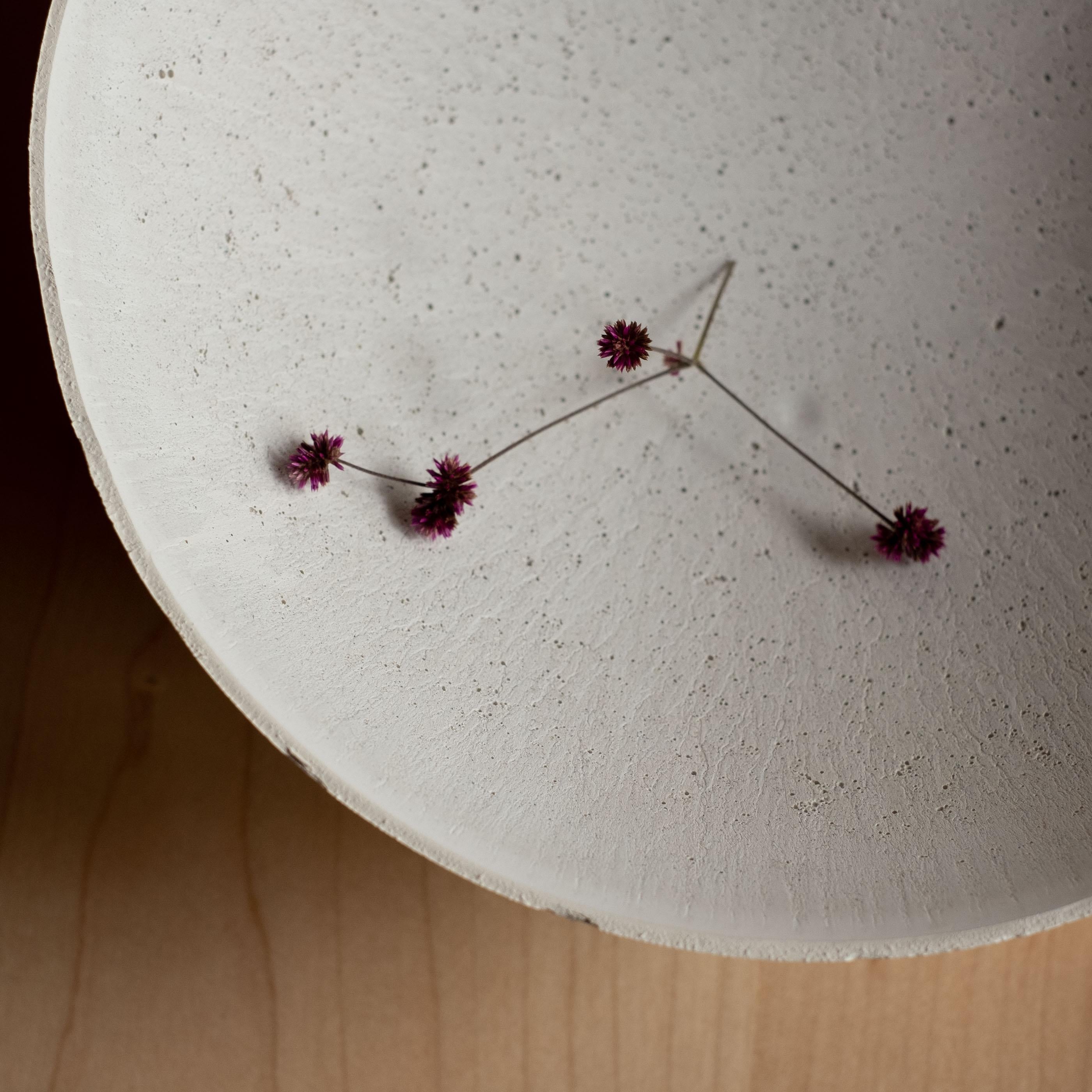 Contemporary Handmade Cast Concrete Bowl in Grey by UME Studio For Sale