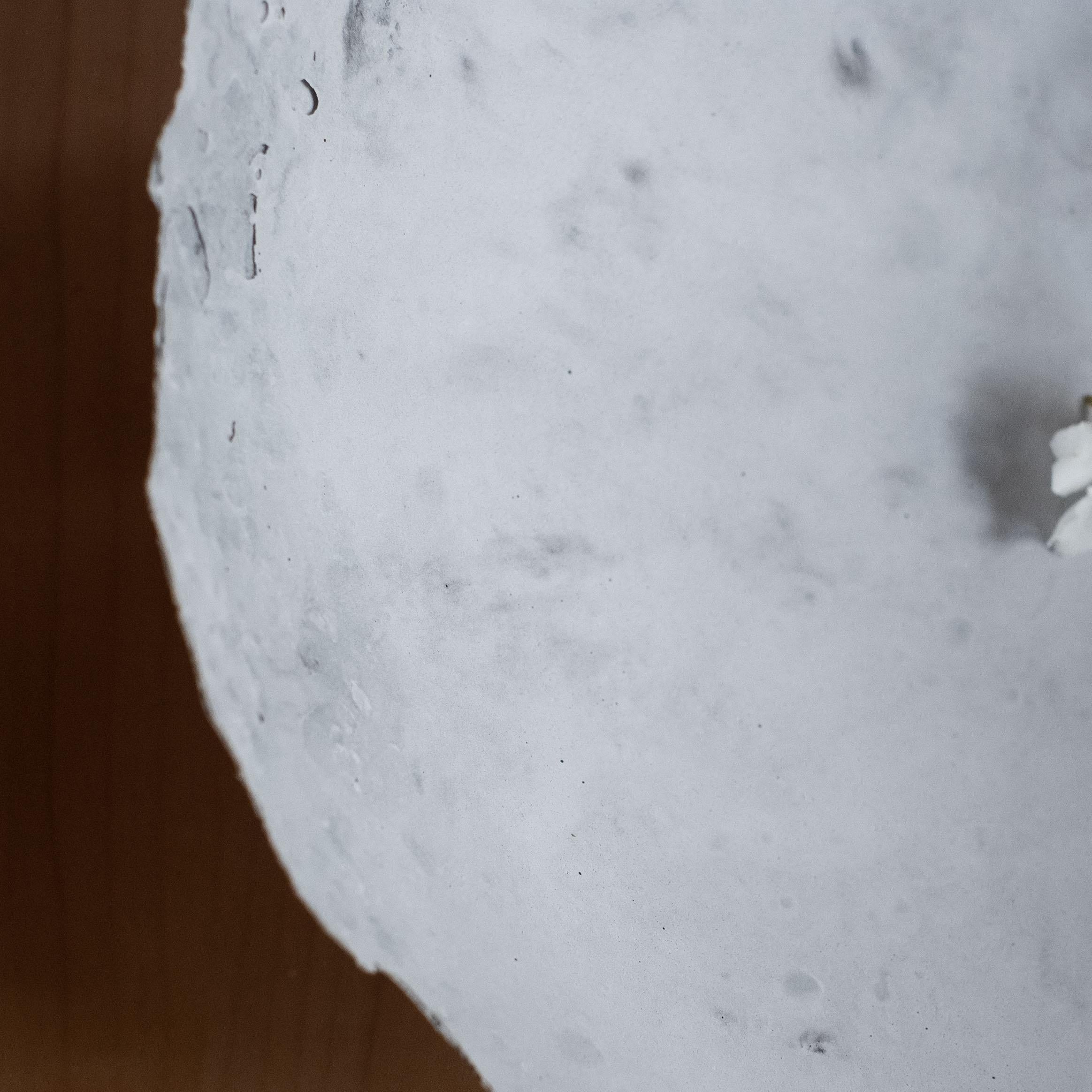 Contemporary Handmade Cast Concrete Bowl in Grey by UME Studio For Sale