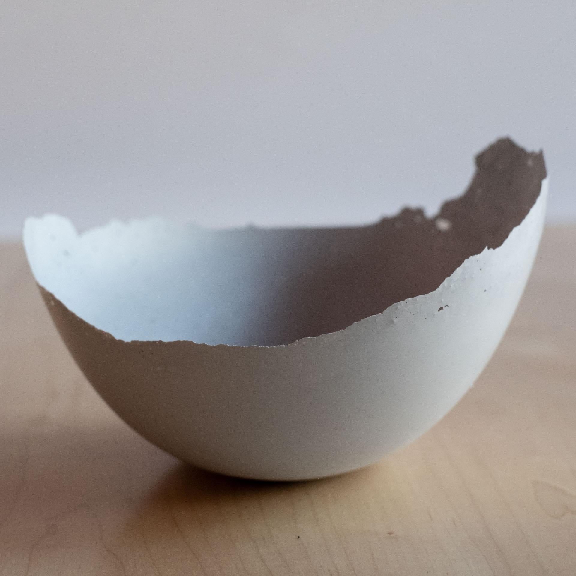 Contemporary Handmade Cast Concrete Bowl in Grey by UME Studio For Sale